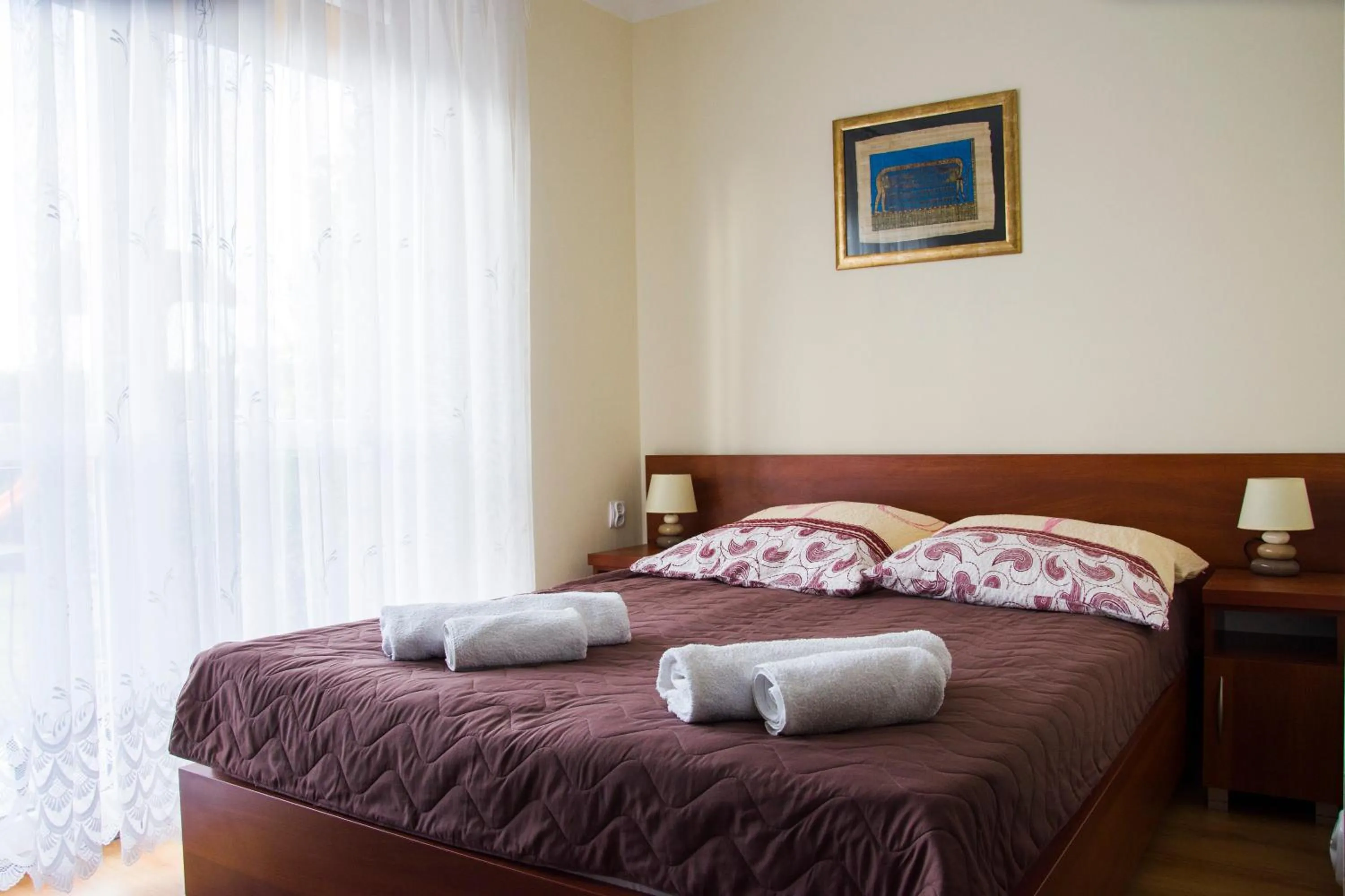 Bed in RAMZES-pokoje z balkonami,parking,Blisko do plaży Ustka