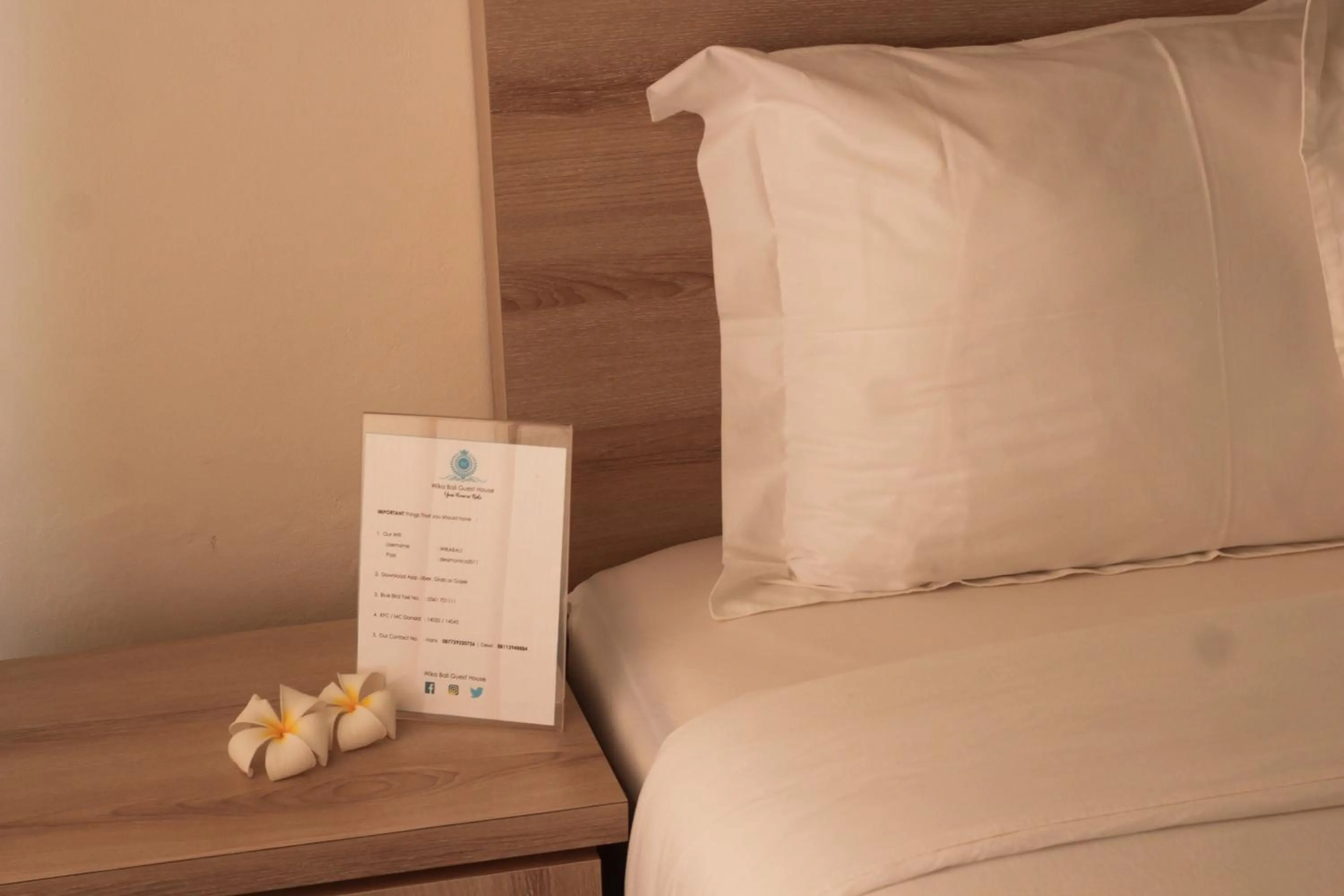 Bed in Wika Bali Beach House