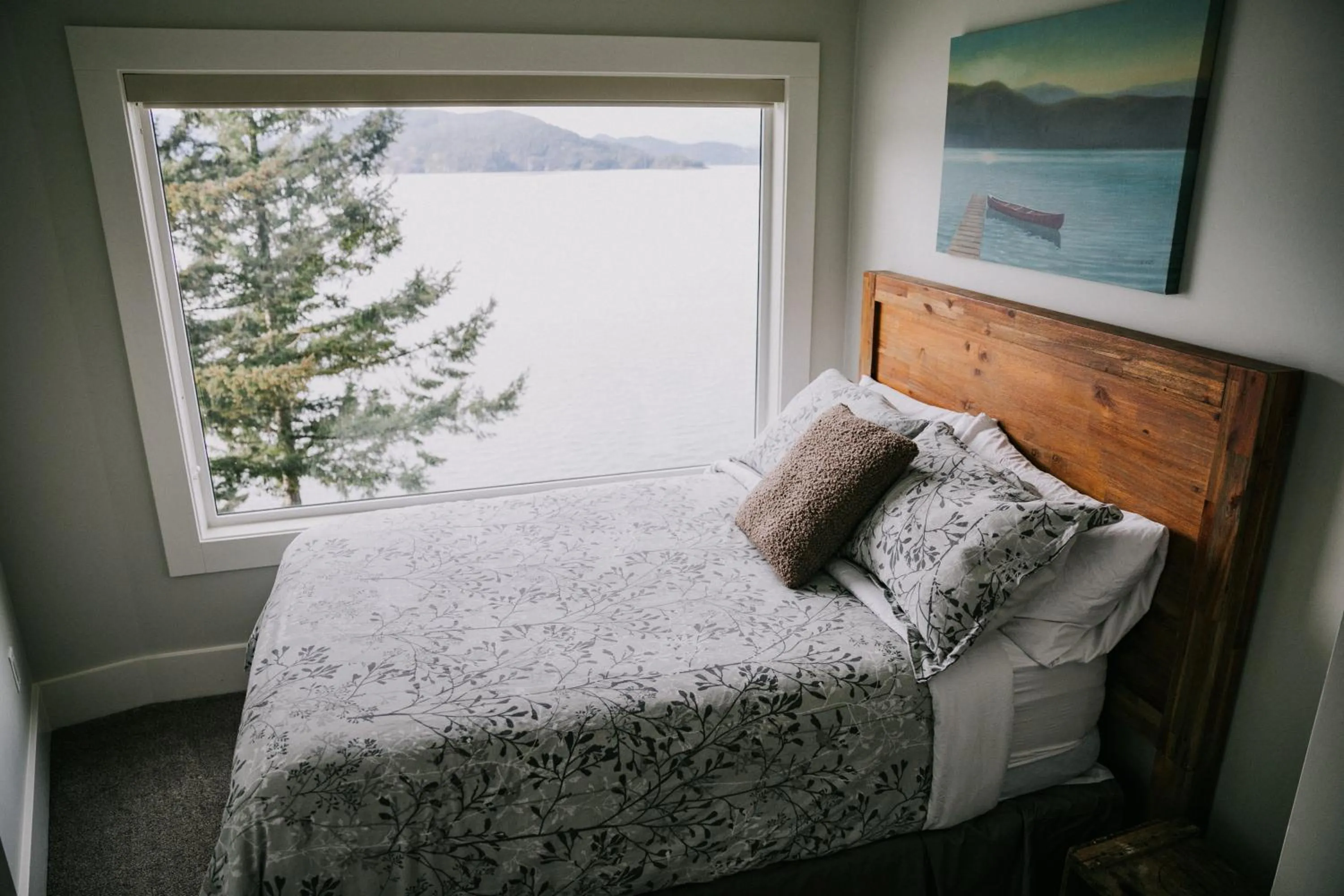 Bed in The Lodge on Harrison Lake