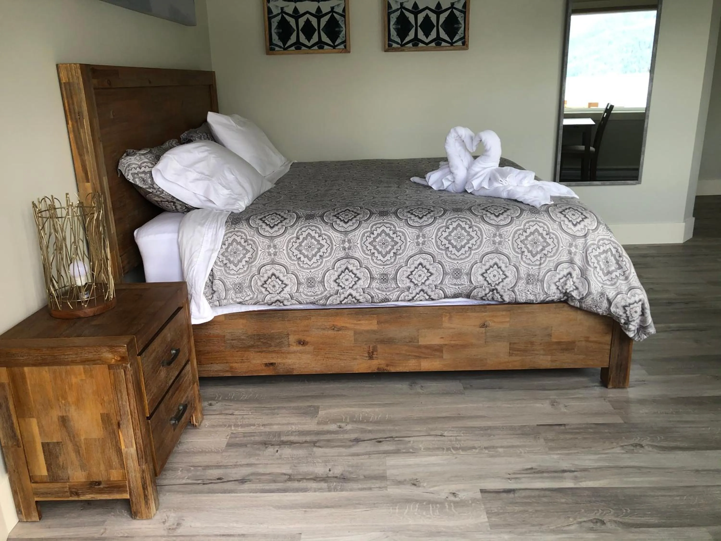 Bed in The Lodge on Harrison Lake