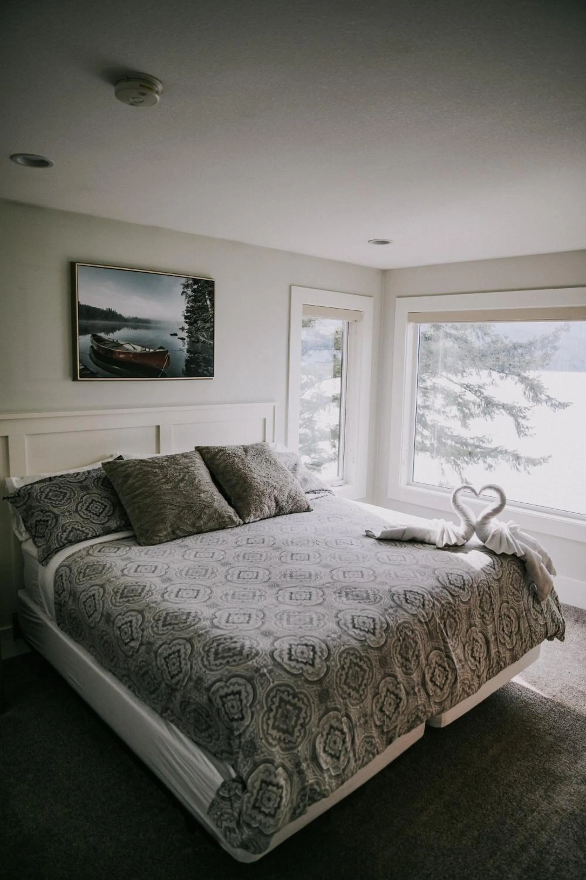 Bed in The Lodge on Harrison Lake