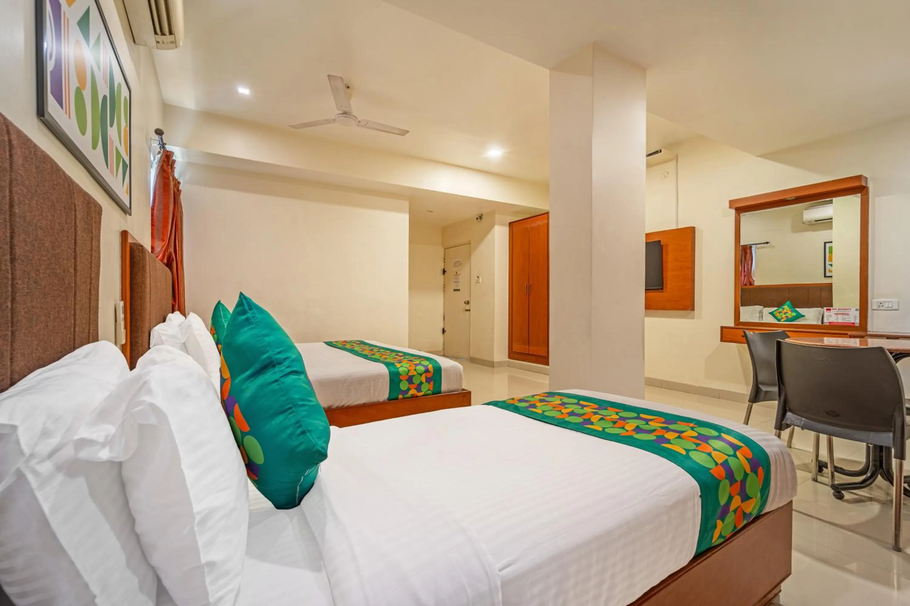 Bedroom, Bed in Treebo Sam Residency