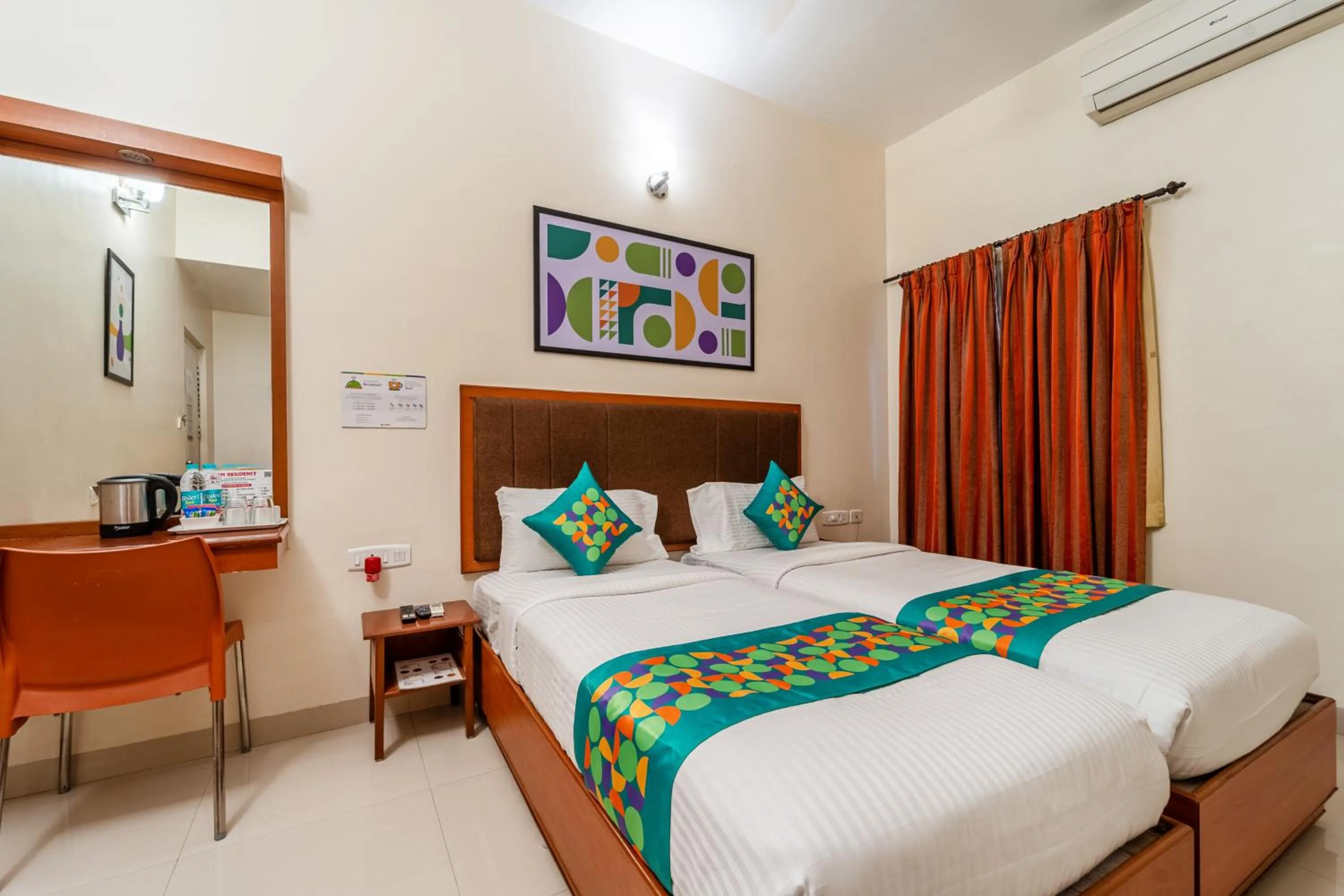 Bedroom, Bed in Treebo Sam Residency