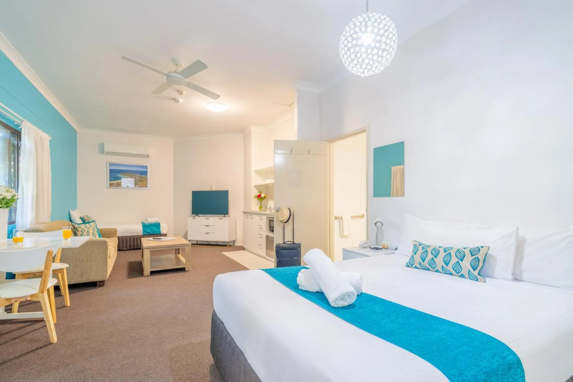 Bed in Byron Bayside Central Studio Apartments