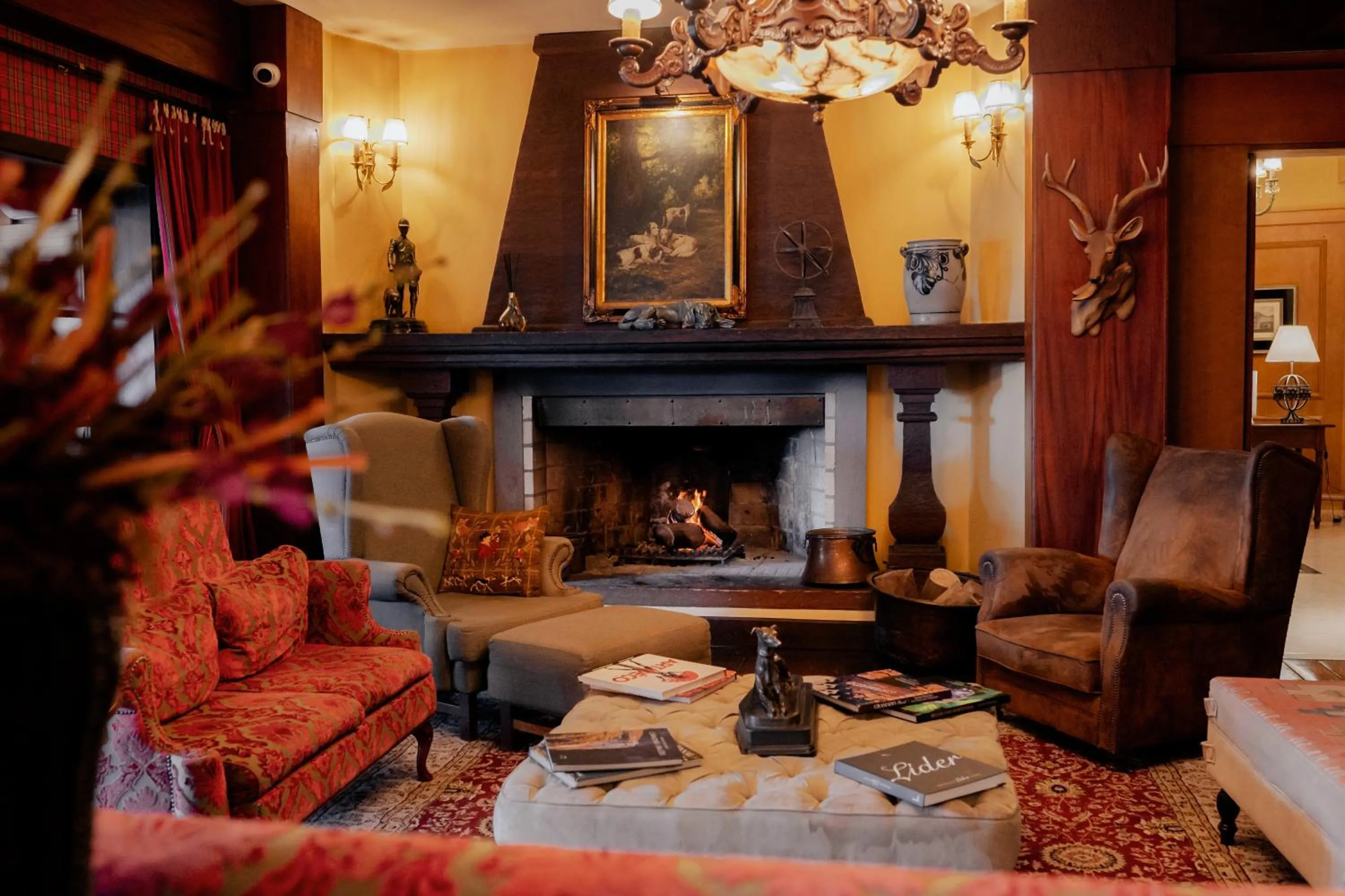 fireplace in Hotel Casa da Montanha