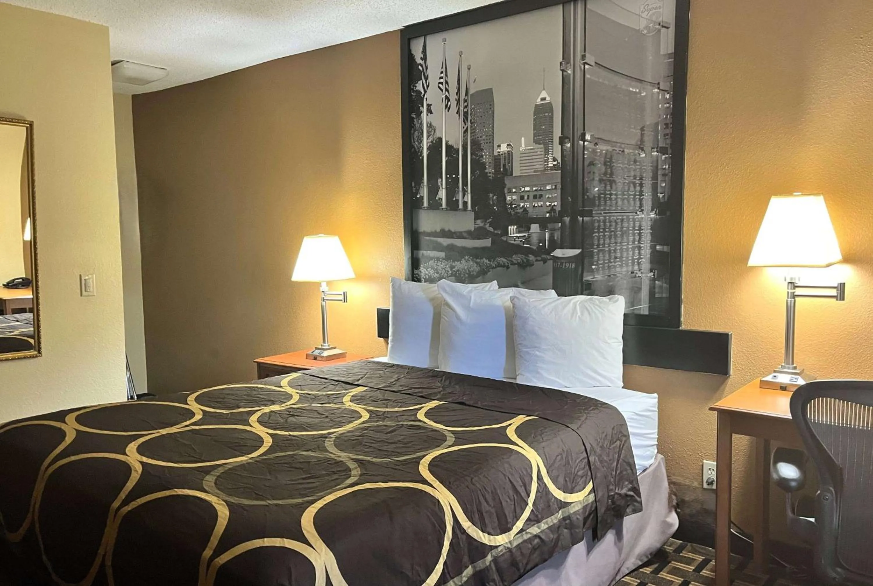 Photo of the whole room, Bed in Super 8 by Wyndham Indianapolis/NE/Castleton Area