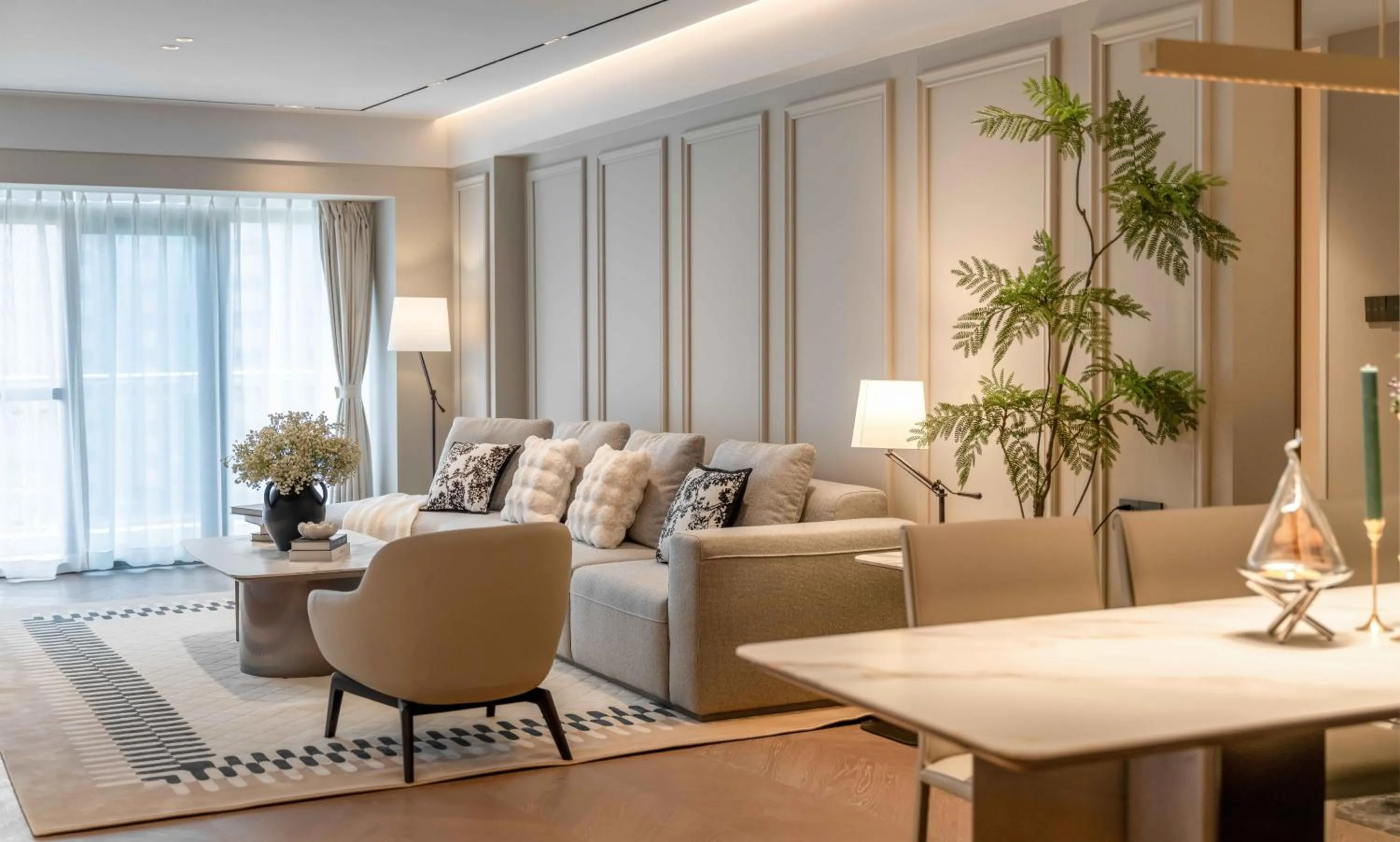 Living room in CM+ Service Apartment Shenzhen Taige