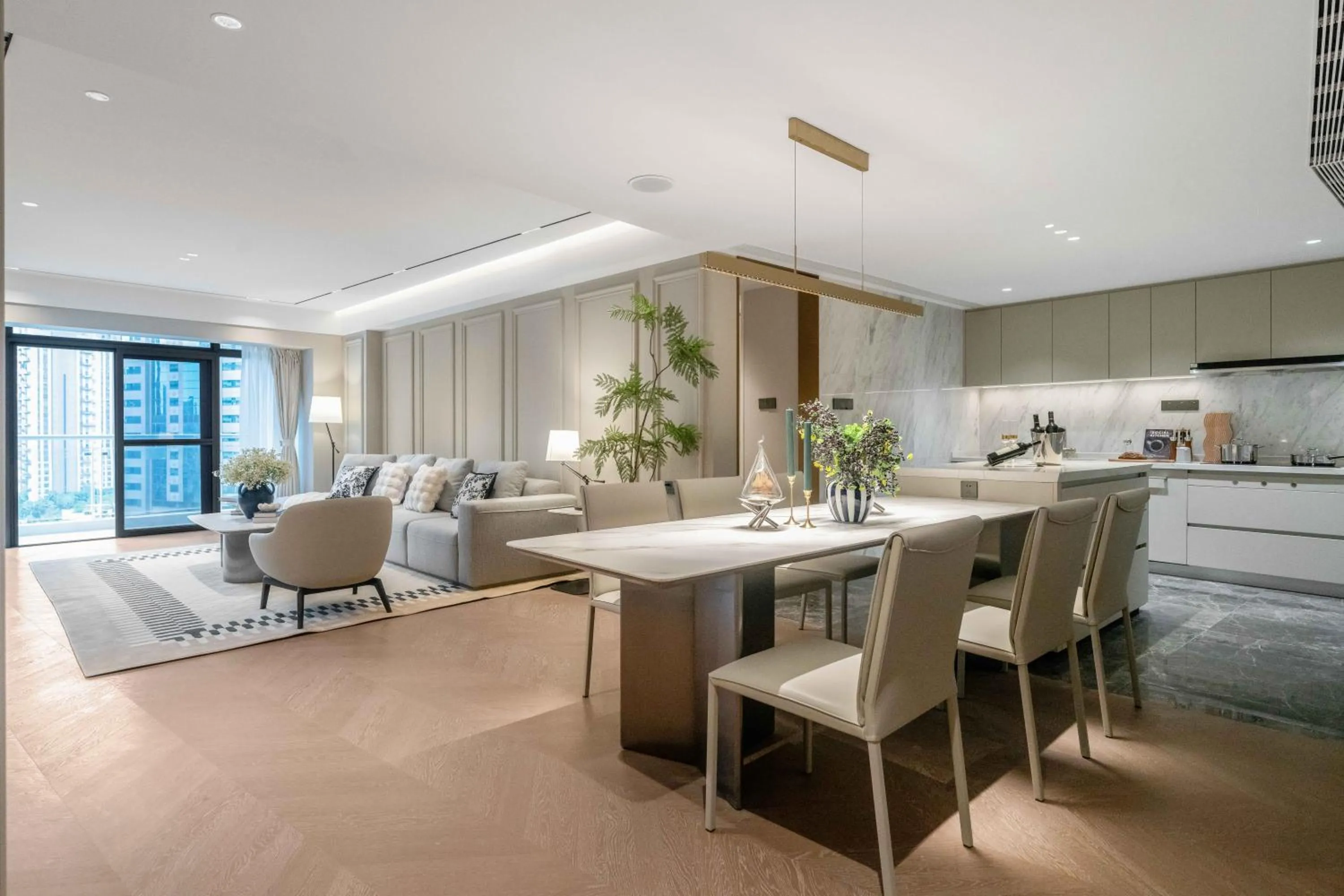 Living room in CM+ Service Apartment Shenzhen Taige