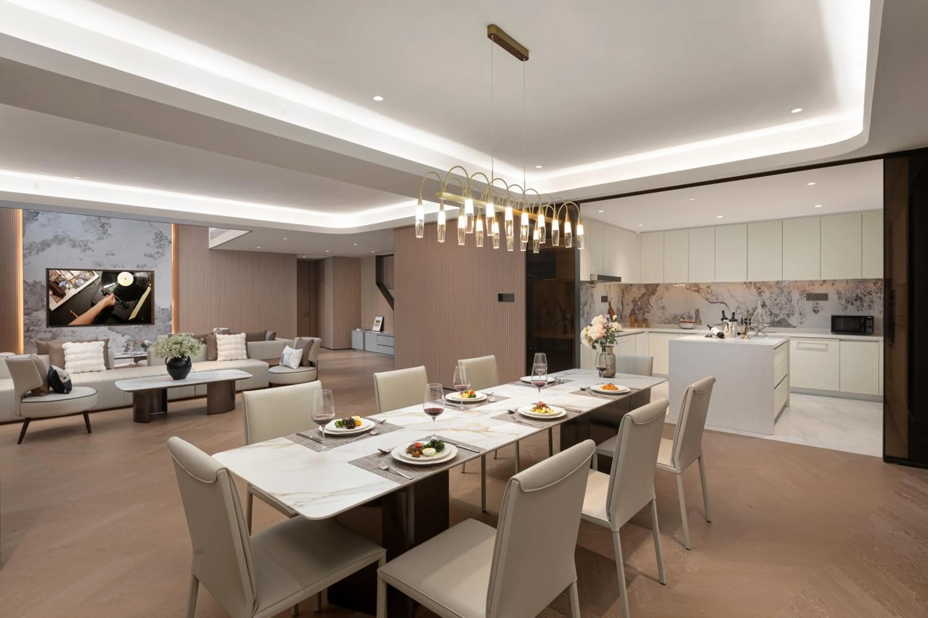 Dining area in CM+ Service Apartment Shenzhen Taige