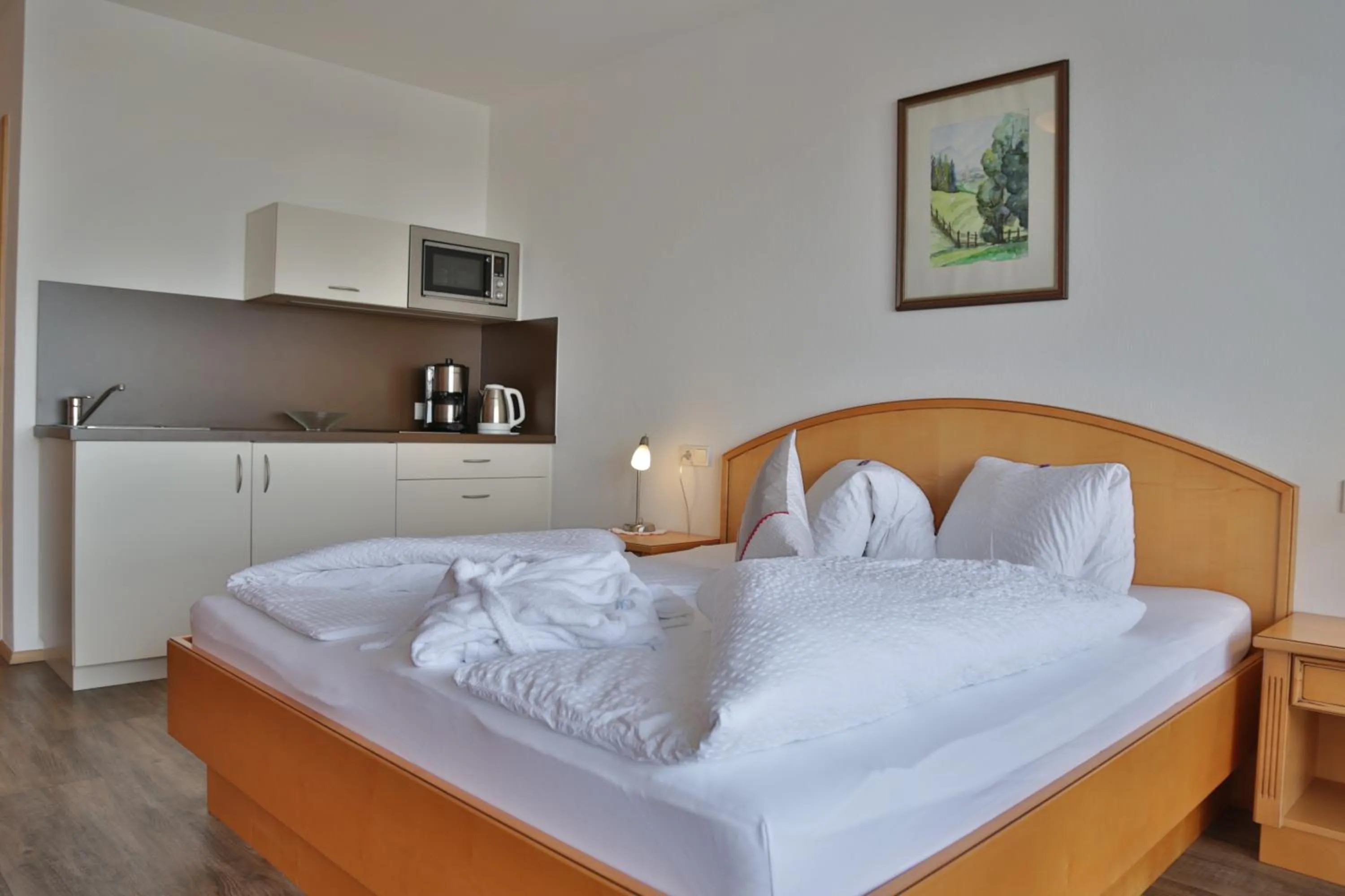 Decorative detail, Bed in Pension Apartment Hödner