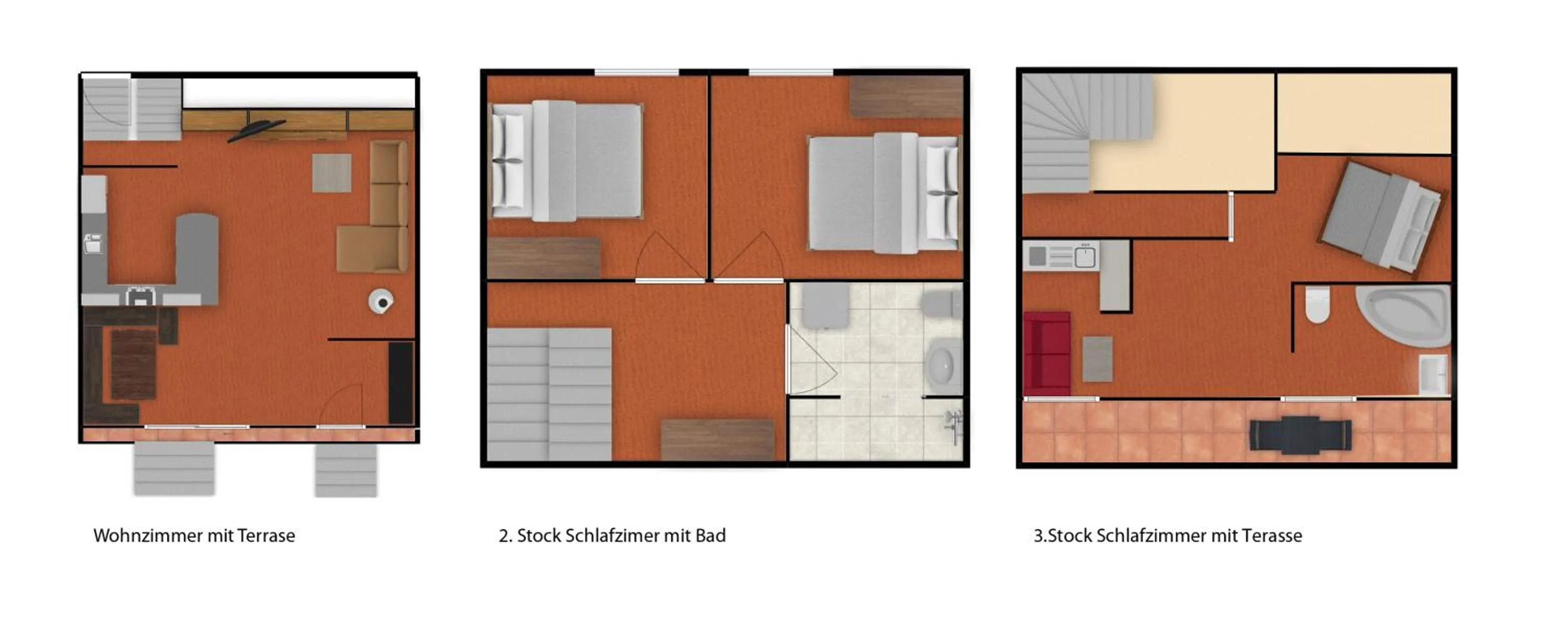 Floor plan in Meerblick & Pool! Traumhaftes Reihenhaus am Strand