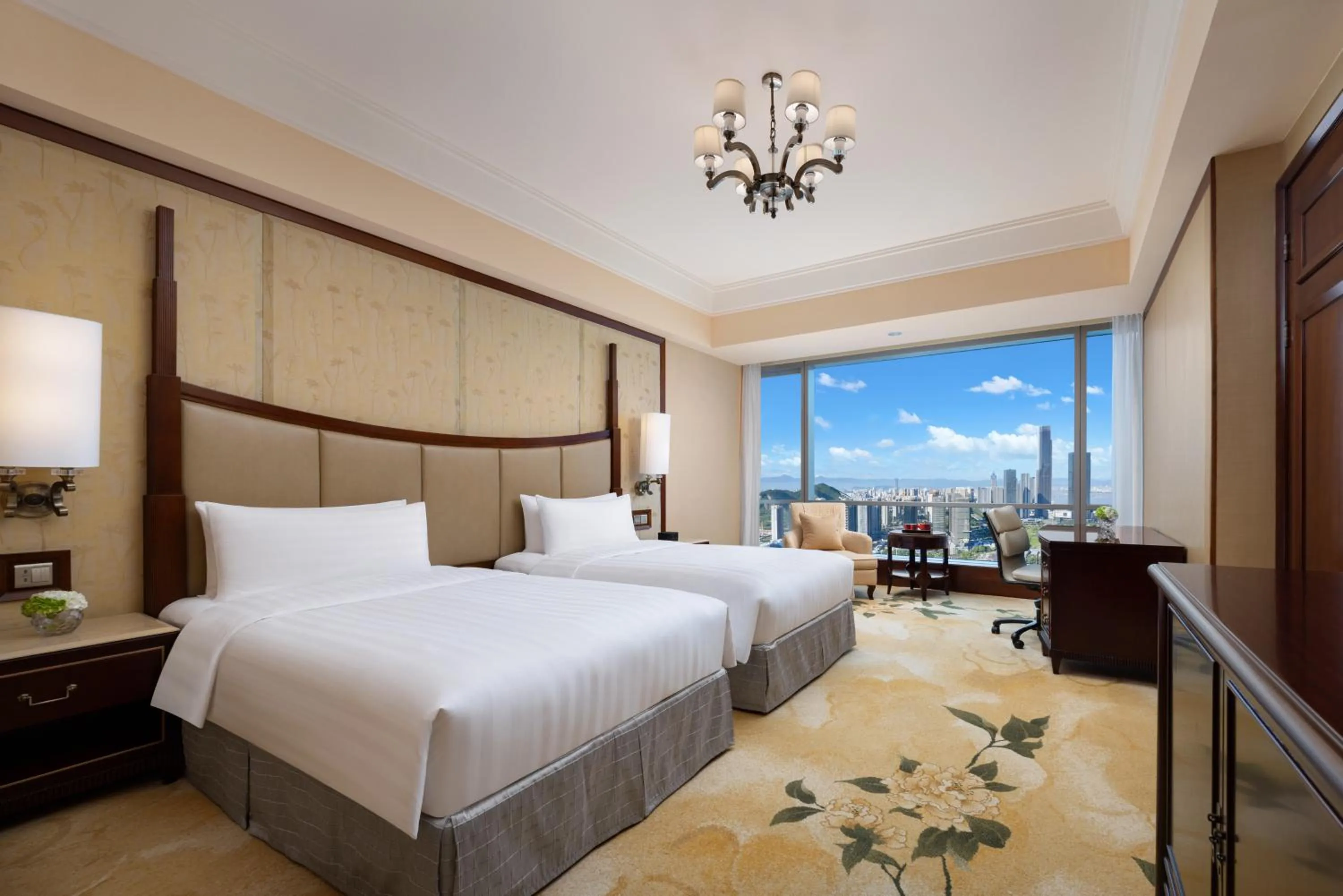 City view, Bed in Shangri-La Wenzhou