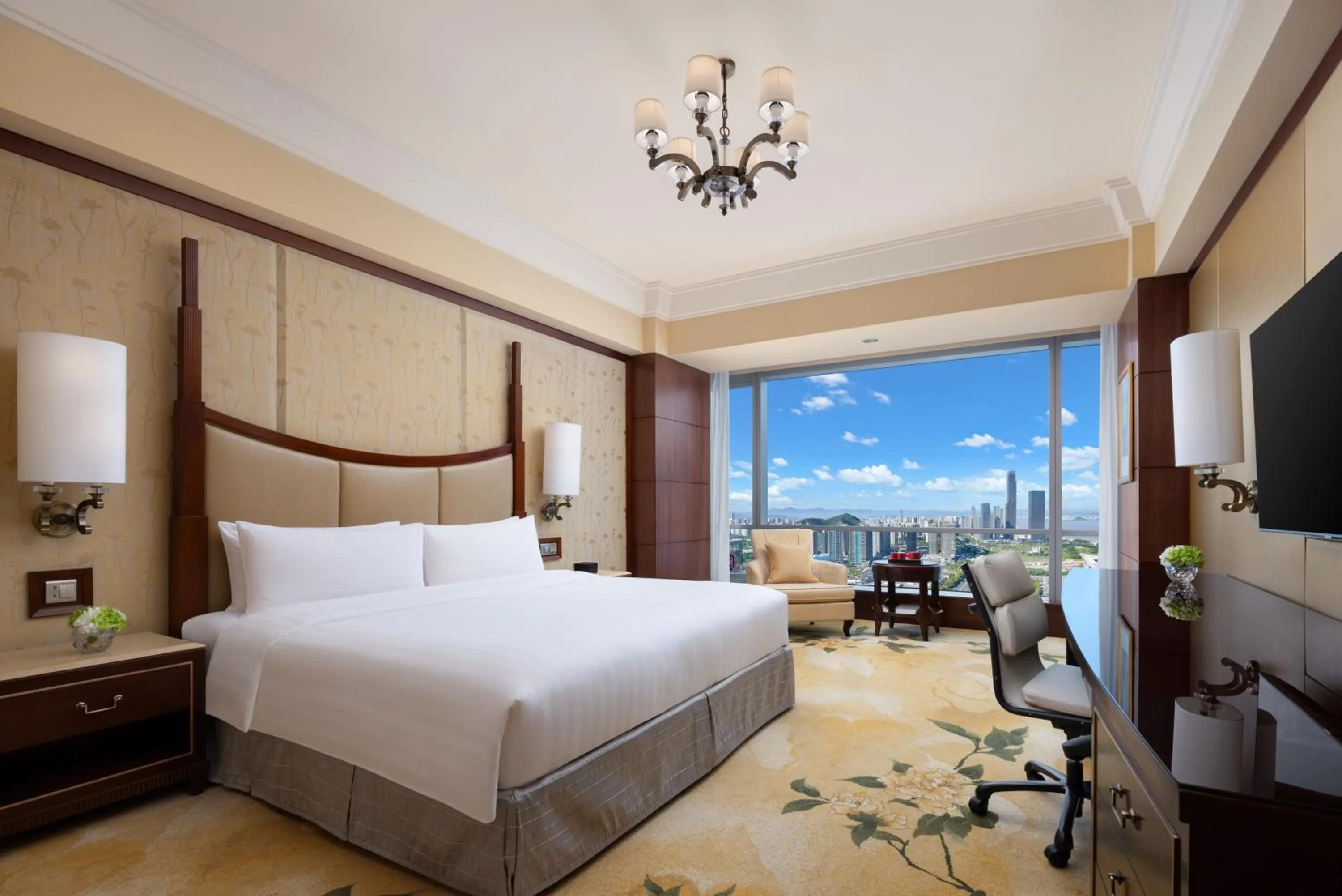 City view, Bed in Shangri-La Wenzhou