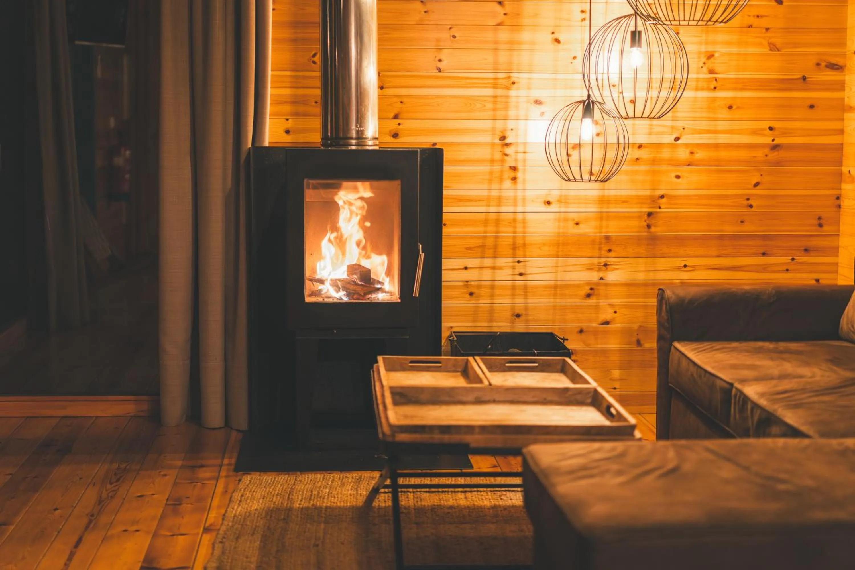 fireplace in HolaCamp Camino