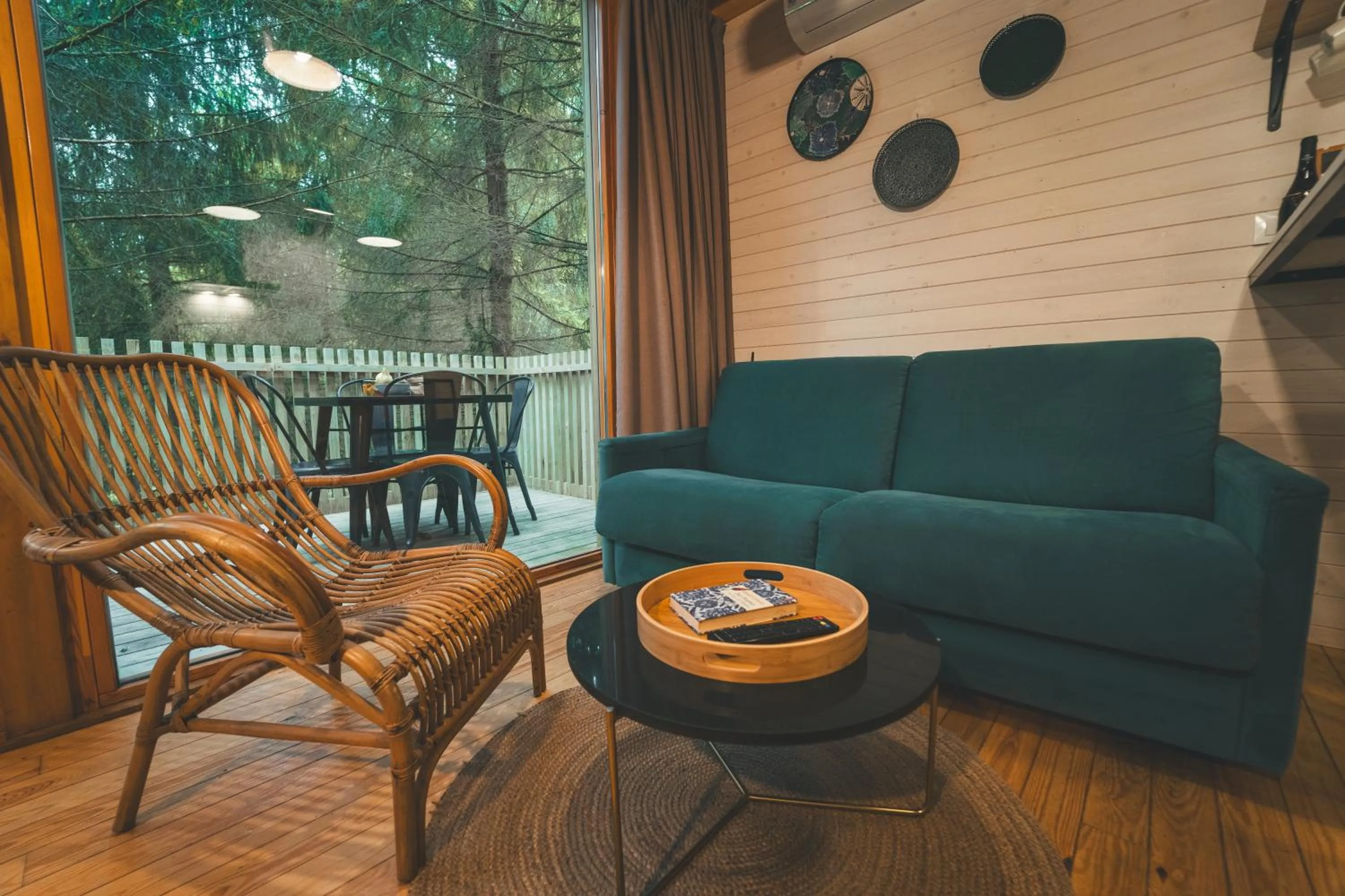 Seating area in HolaCamp Camino