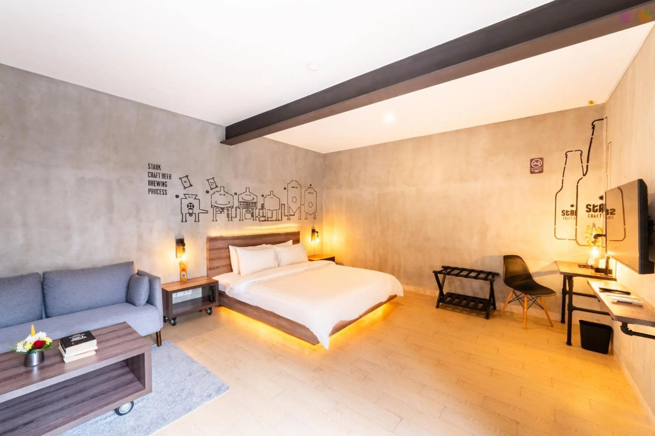 Bed in Stark Boutique Hotel and Spa