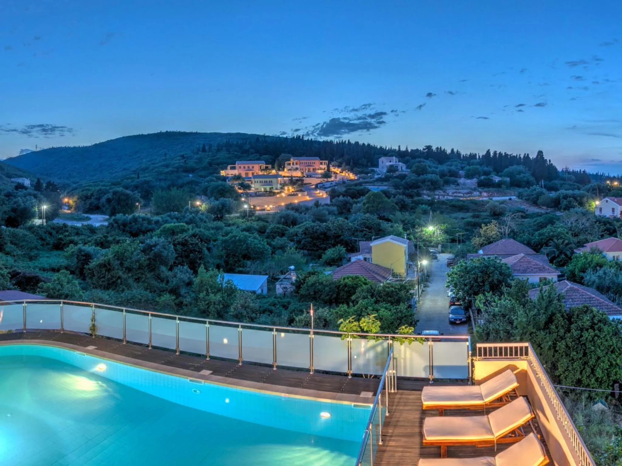 Swimming pool in Fiscardo Bay Hotel