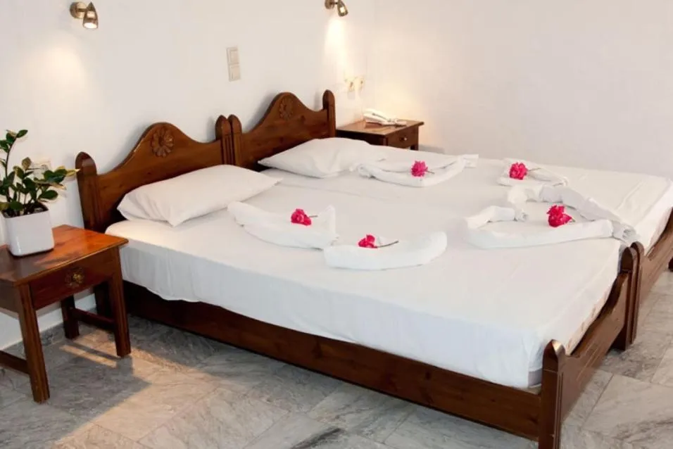 Bed in Anatoli Beach Hotel