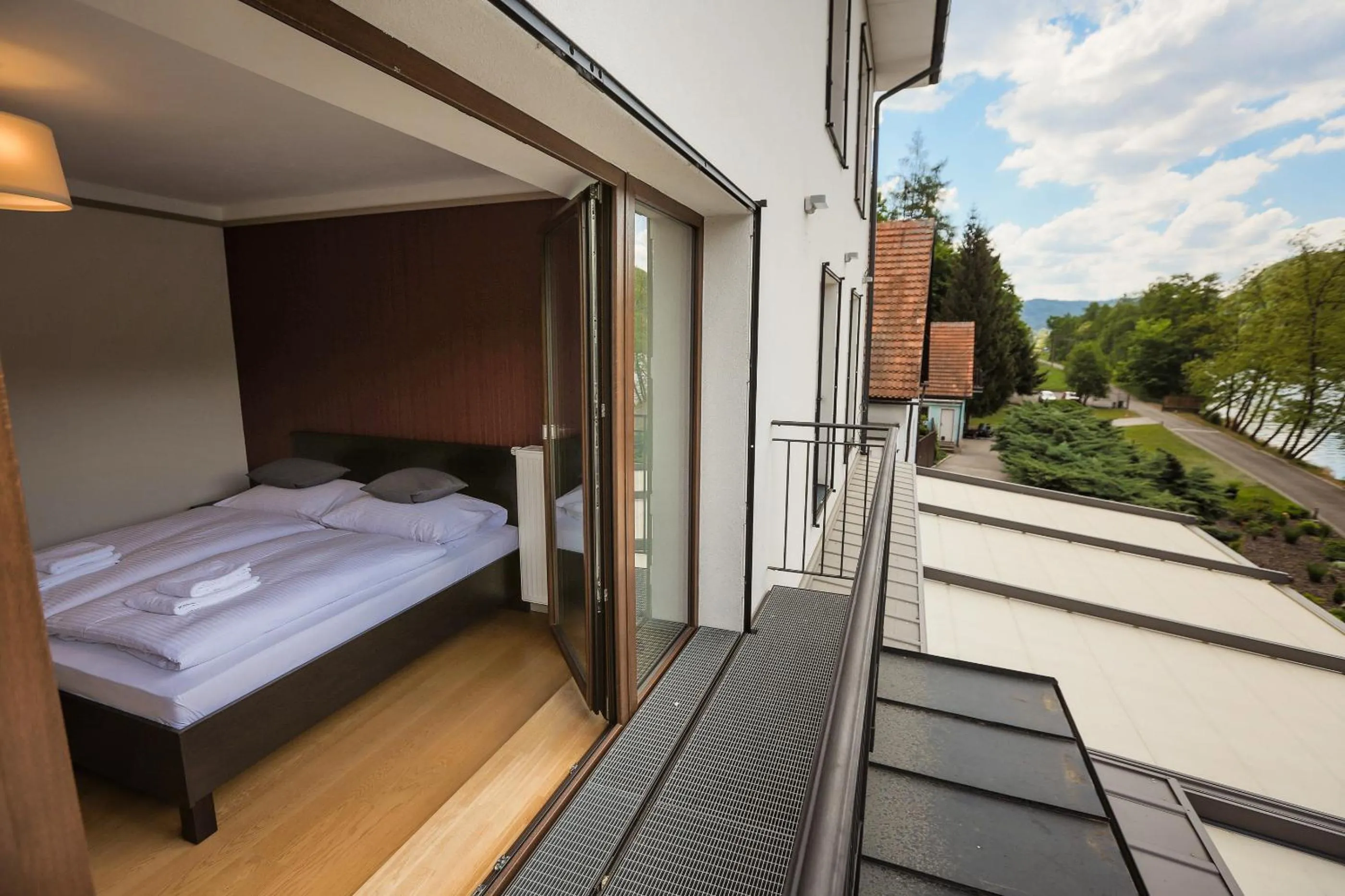 Balcony/Terrace, Bed in Hotel Mandát