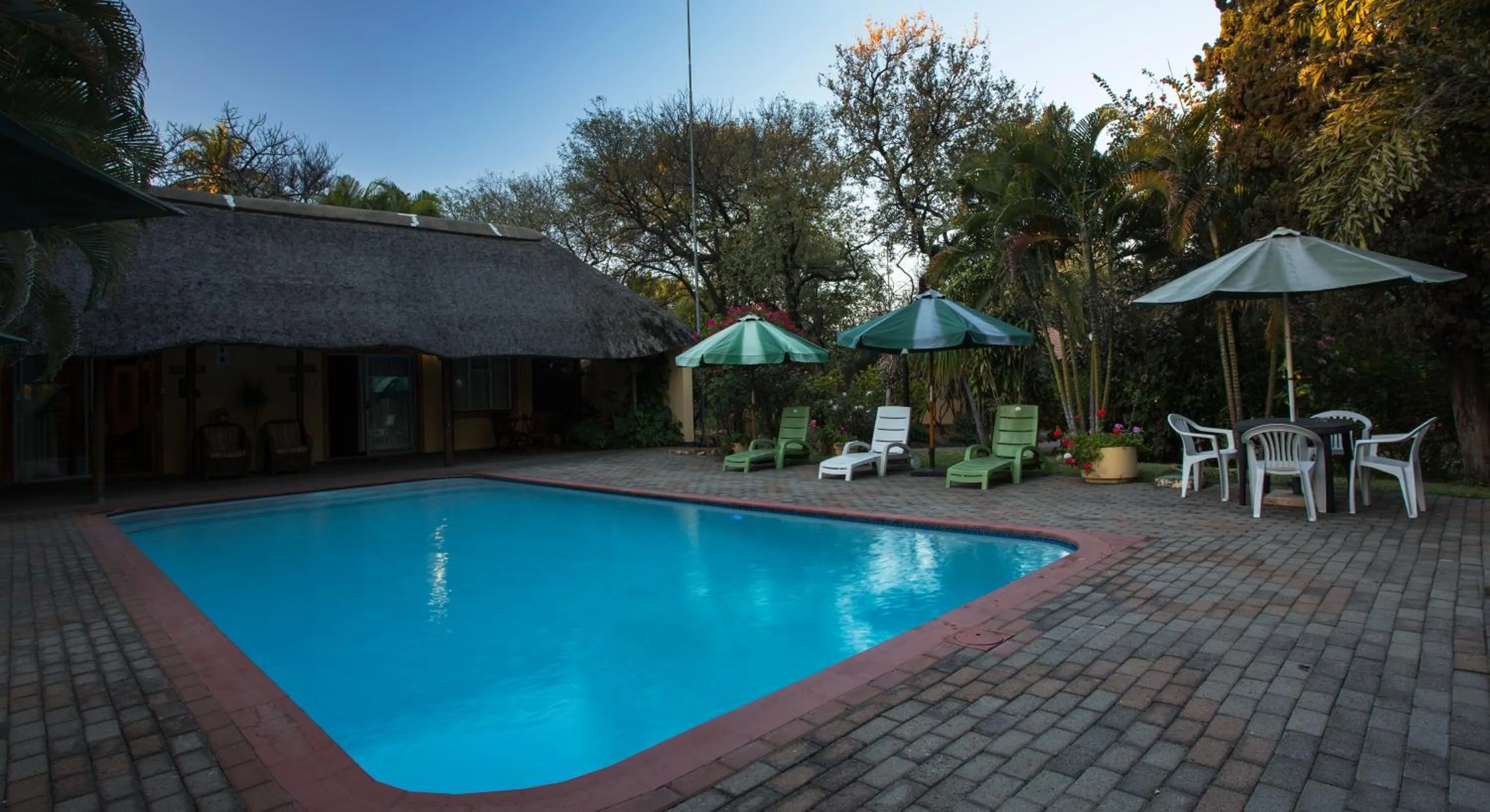 Swimming pool in Sunbird Lodge