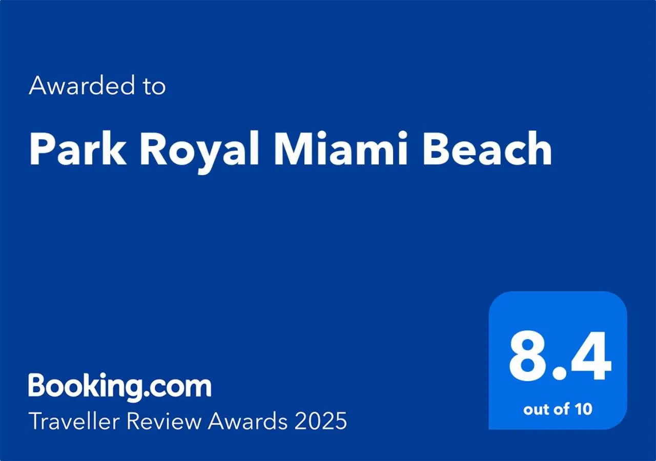 Certificate/Award in Park Royal Miami Beach