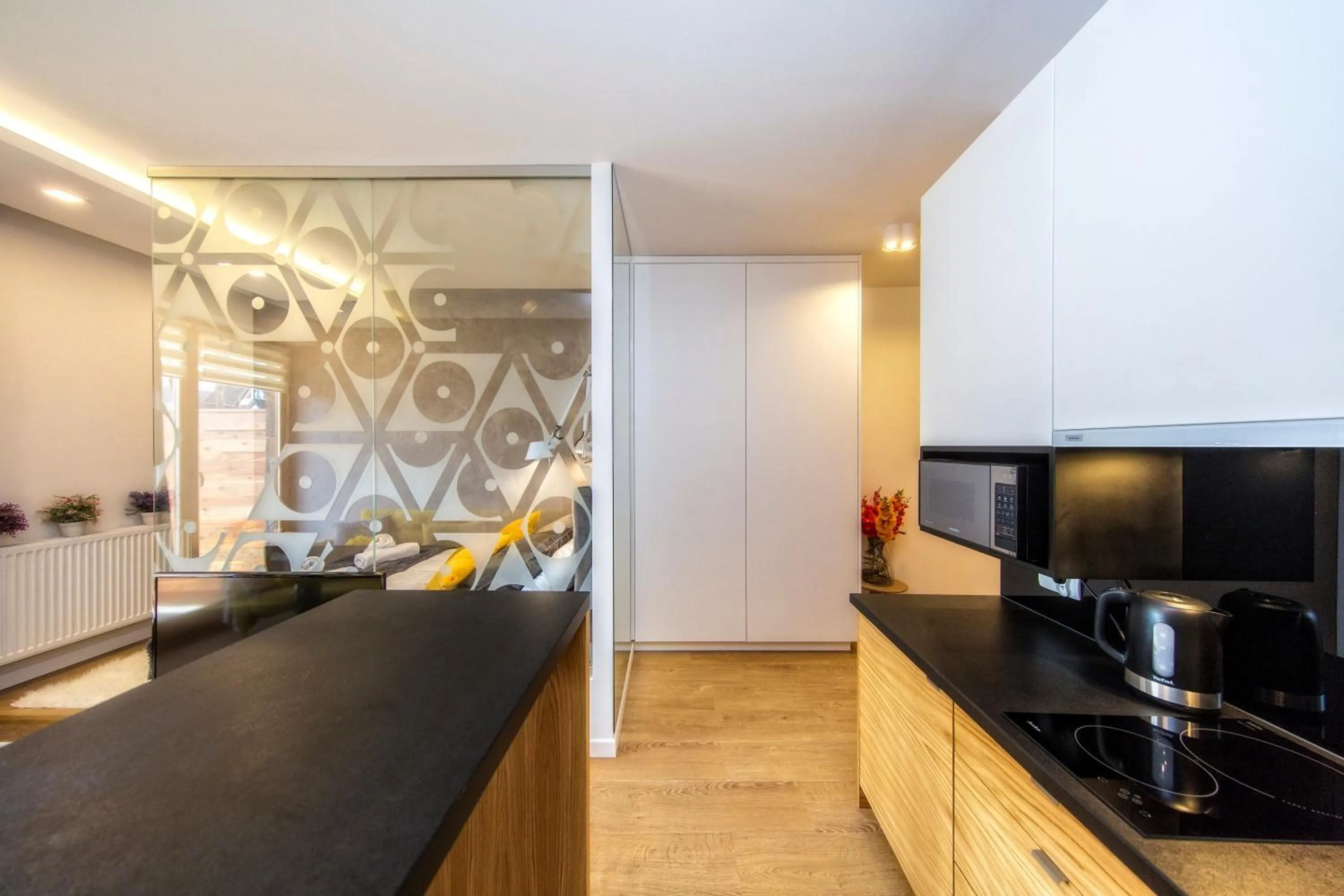 Kitchen or kitchenette in Giewont Krupówki SPA