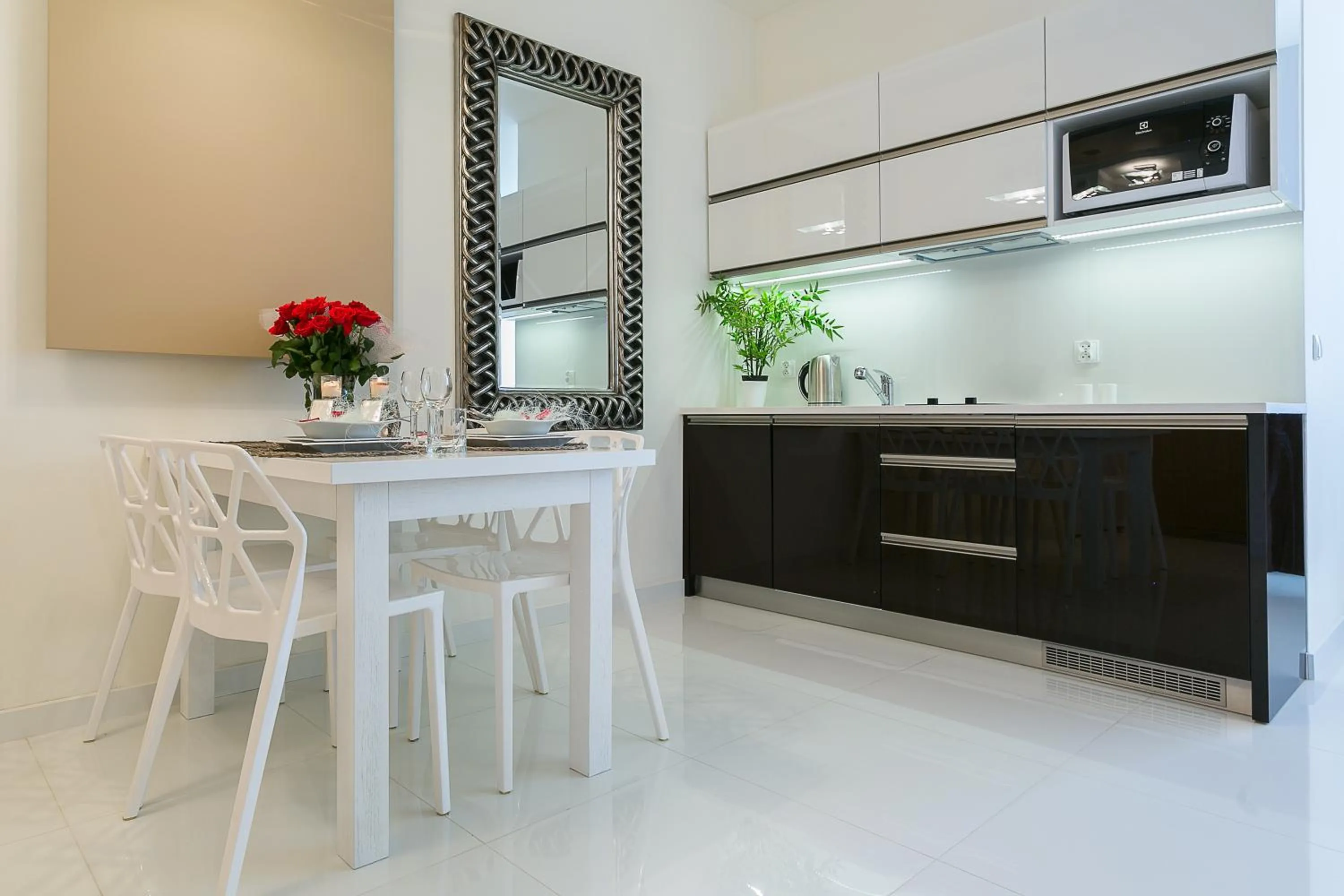 Kitchen or kitchenette in Giewont Krupówki SPA