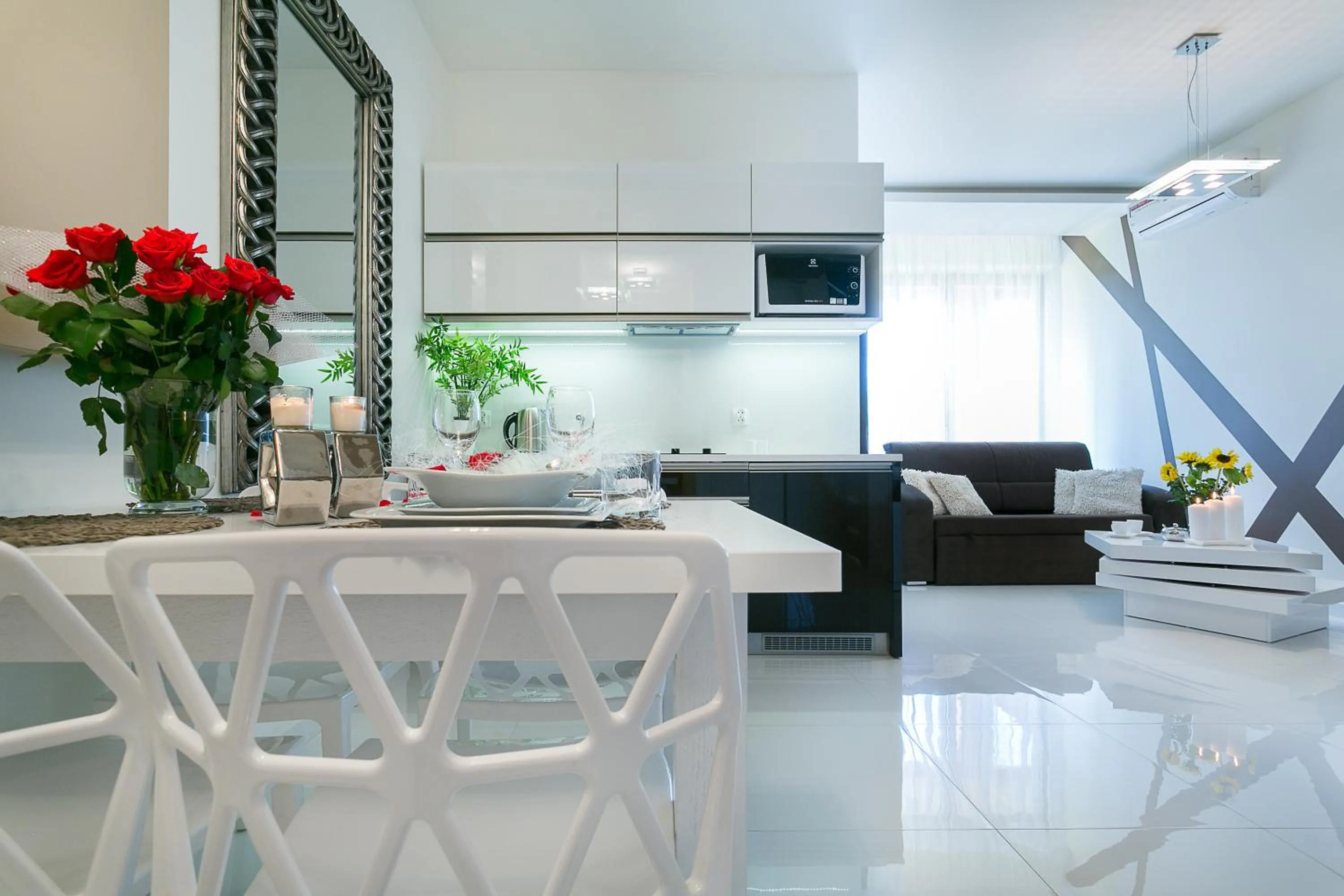 Kitchen or kitchenette in Giewont Krupówki SPA