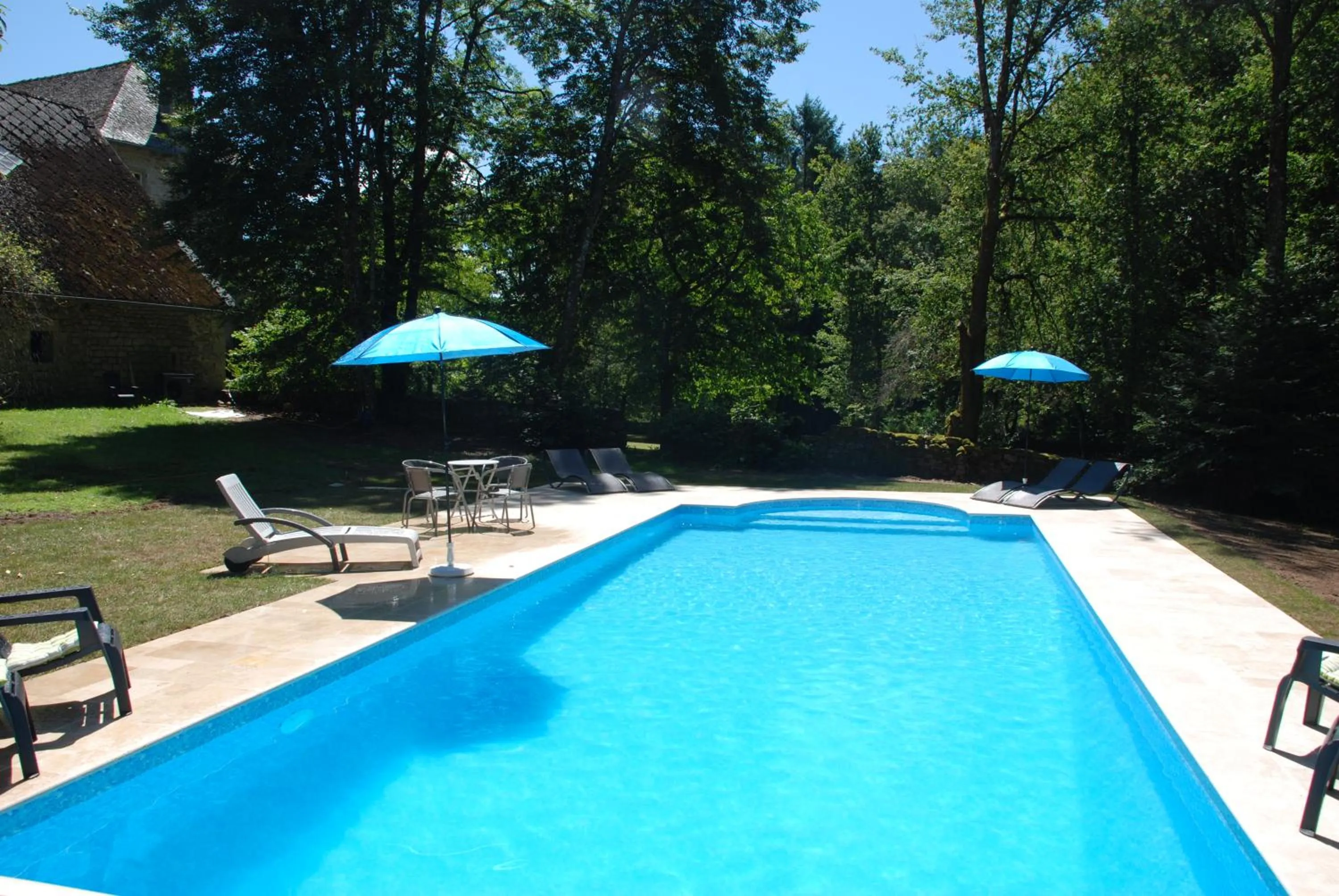 Swimming pool in B&B Chateau le Bois