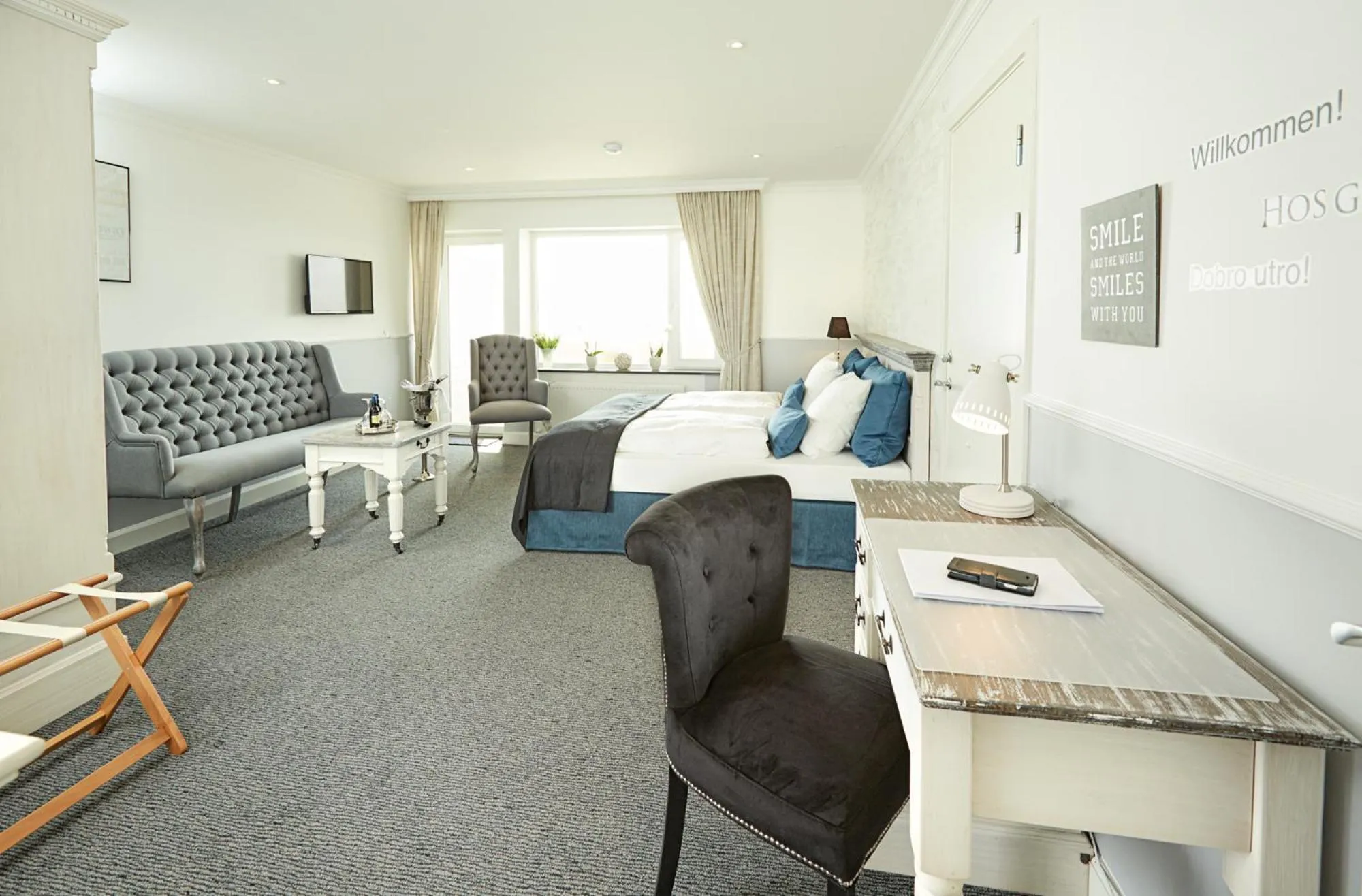 Bed in Hotel Fjordkroen