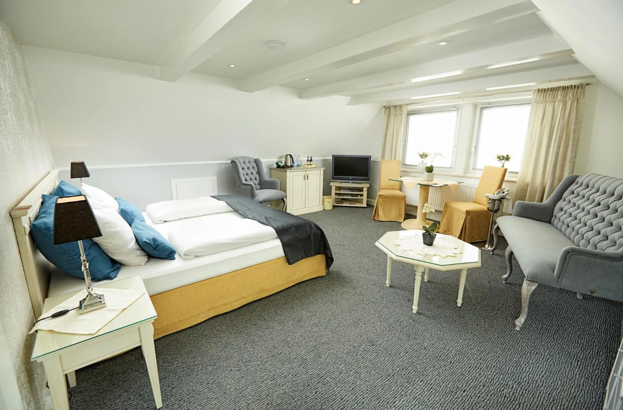 Bed in Hotel Fjordkroen