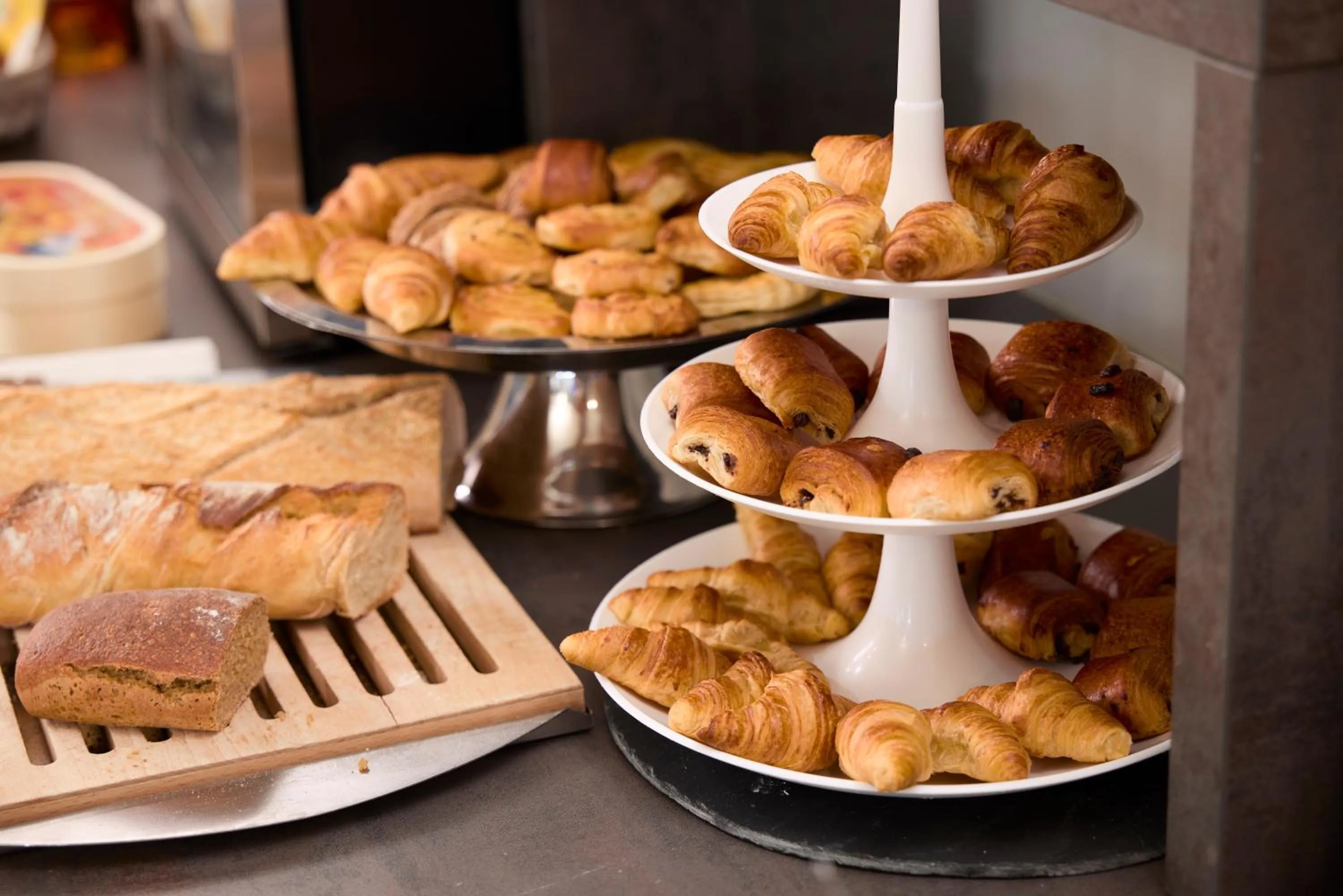 Buffet breakfast in Hôtel-Restaurant Le Calice Du Gevaudan - A75