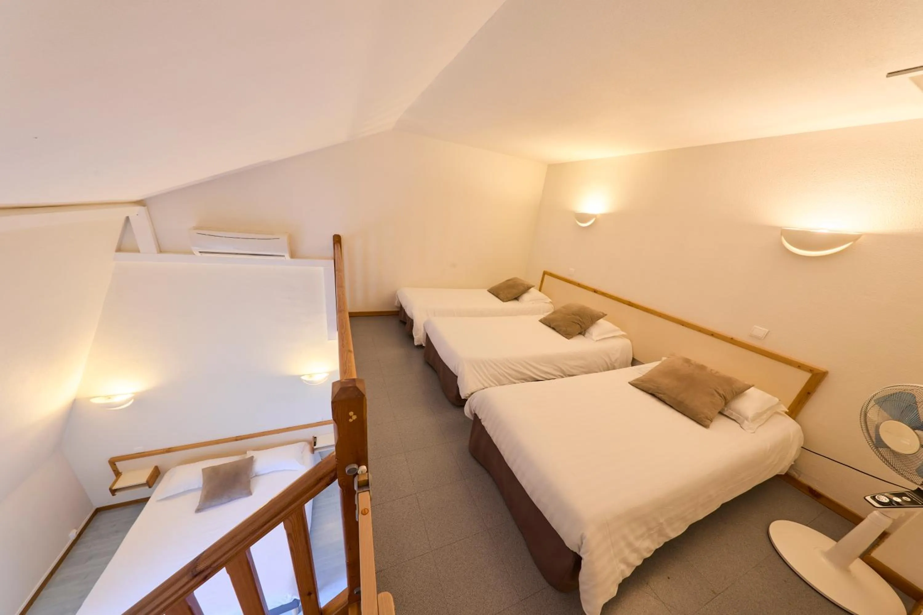 Photo of the whole room, Bed in Hôtel-Restaurant Le Calice Du Gevaudan - A75