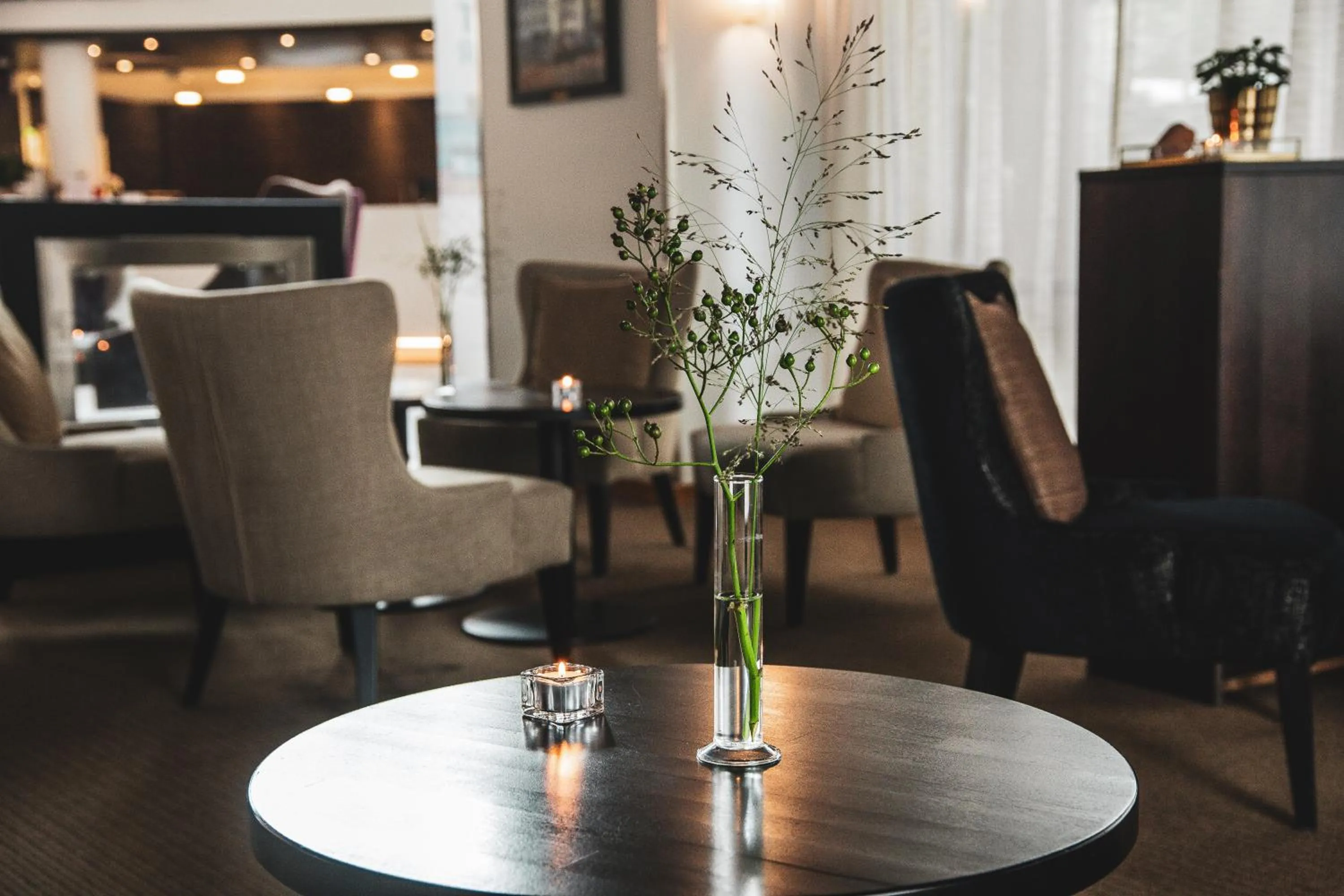 Lobby or reception in Hotel Pommern