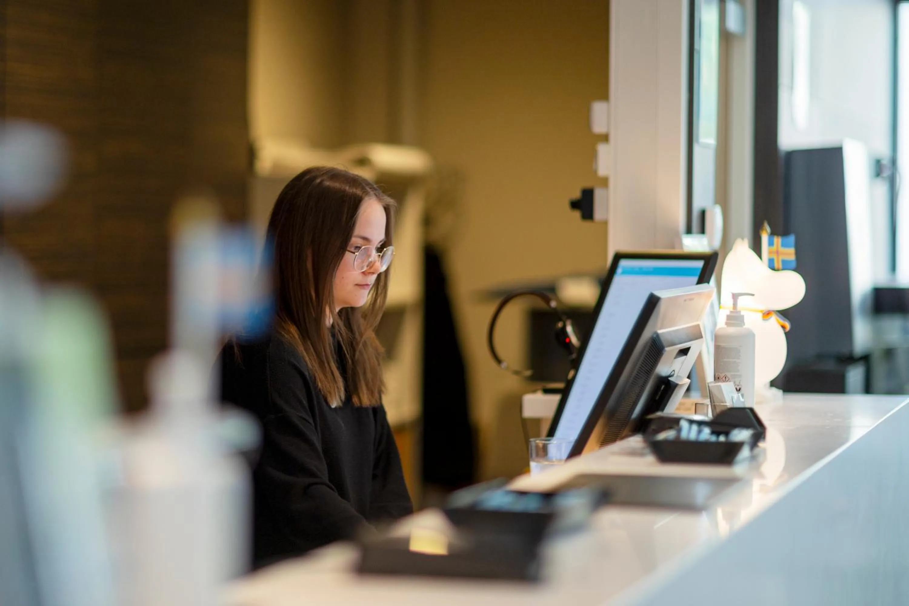 Lobby or reception in Hotel Pommern