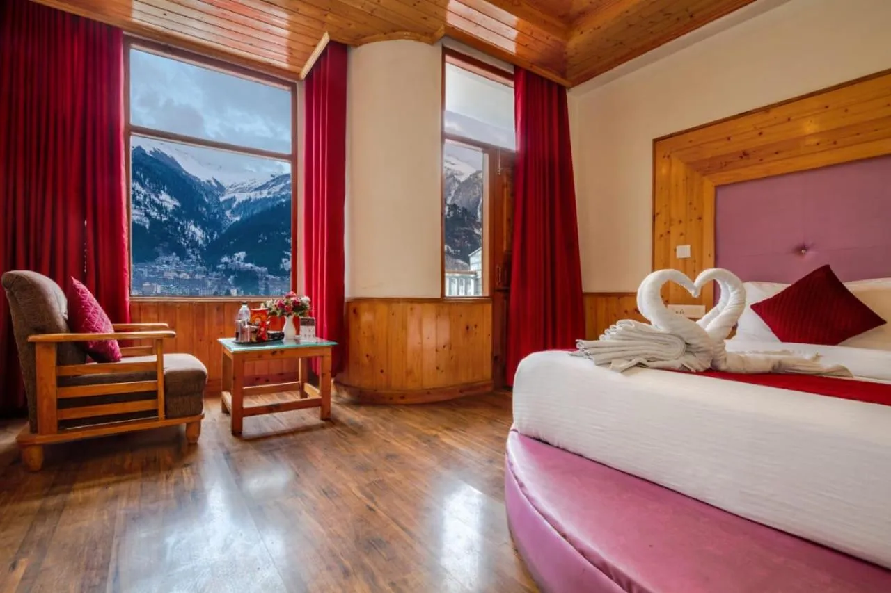Photo of the whole room, Bed in Sarthak Regency by M K Hospitality,Rangri, Manali,HP,Just 1 kms from Volvo parking