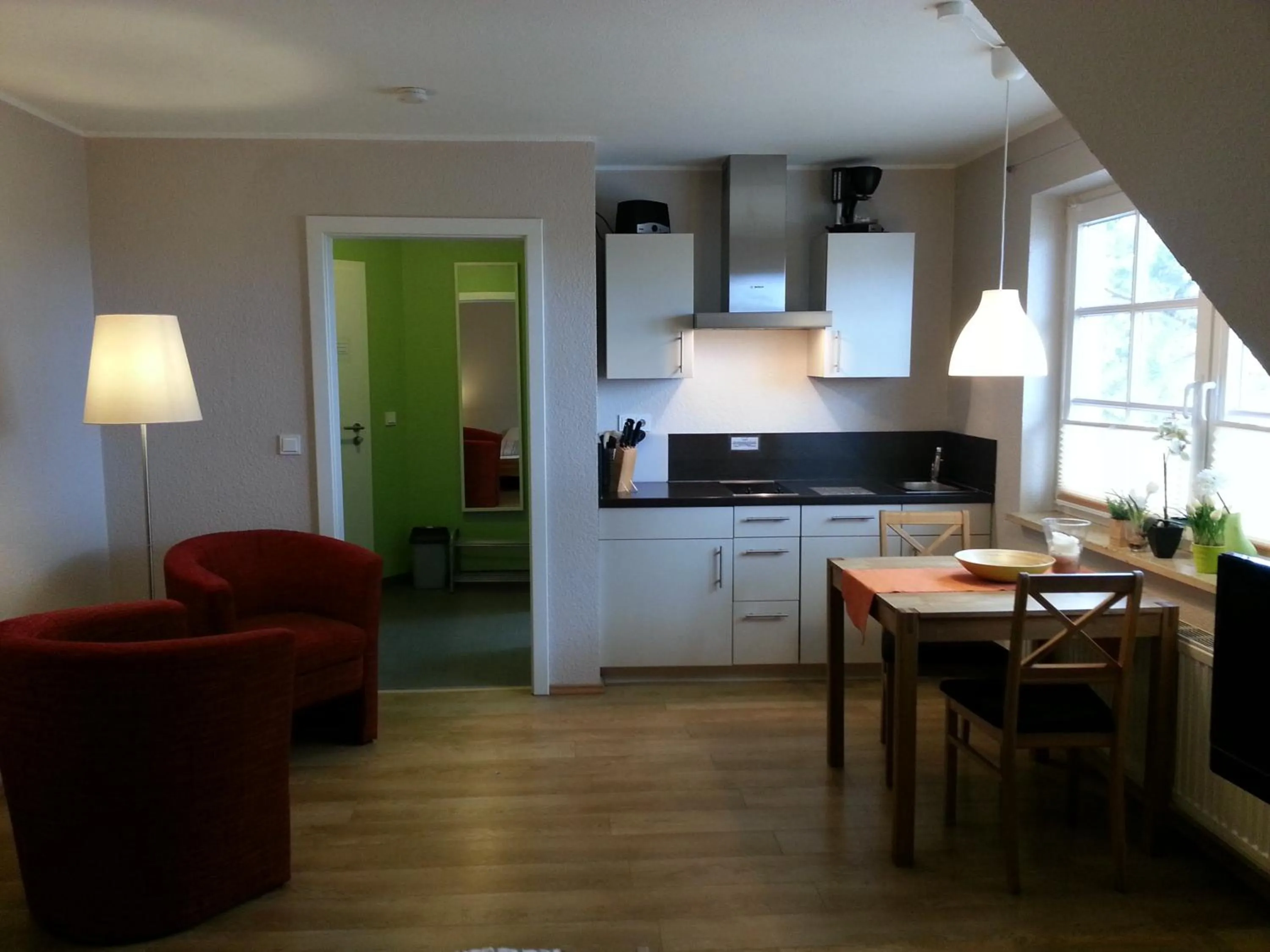 Kitchen or kitchenette in Appartements Fischerhus