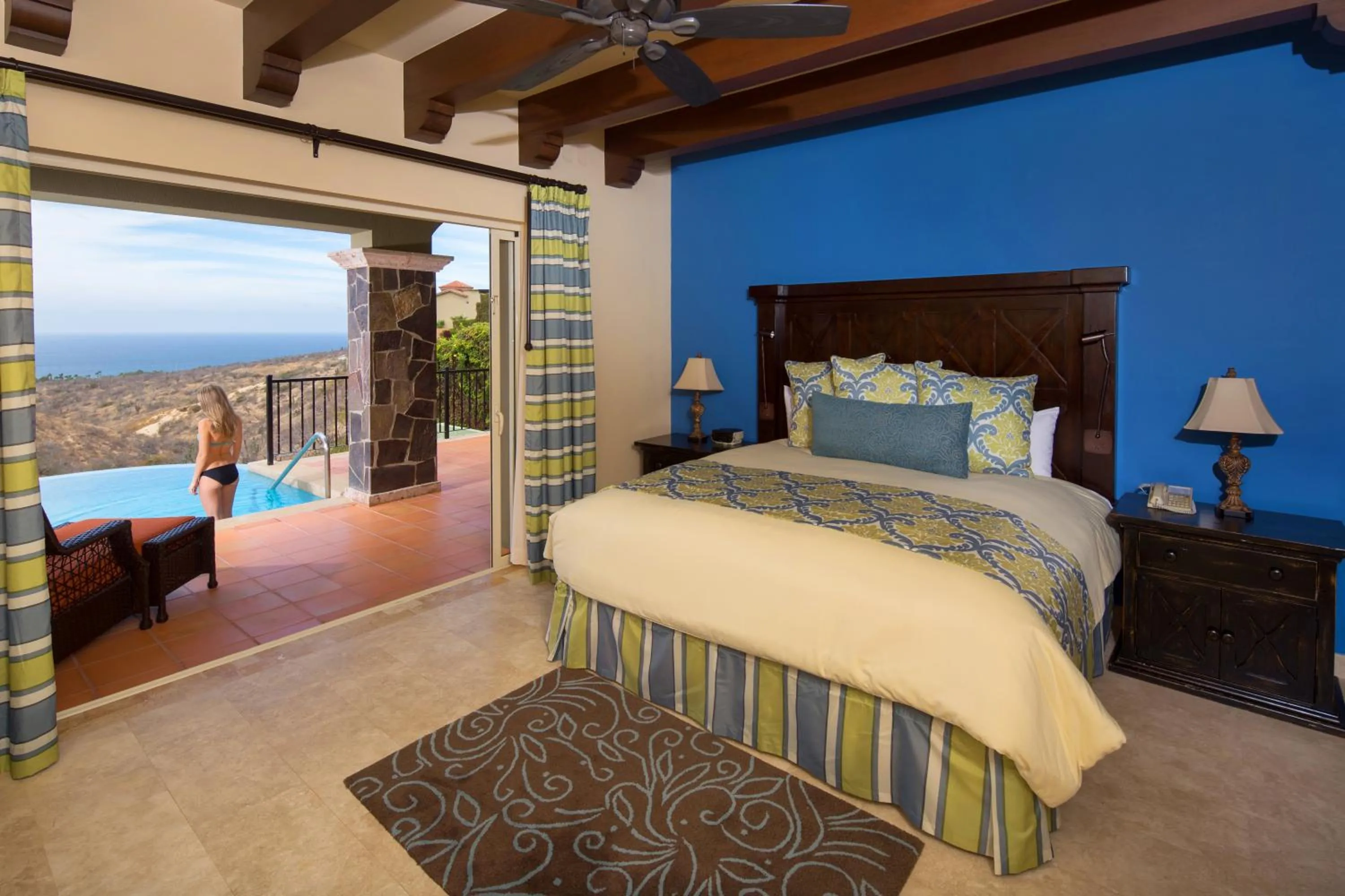 Balcony/Terrace, Bed in Quivira Los Cabos Condos and Homes -Vacation Rentals