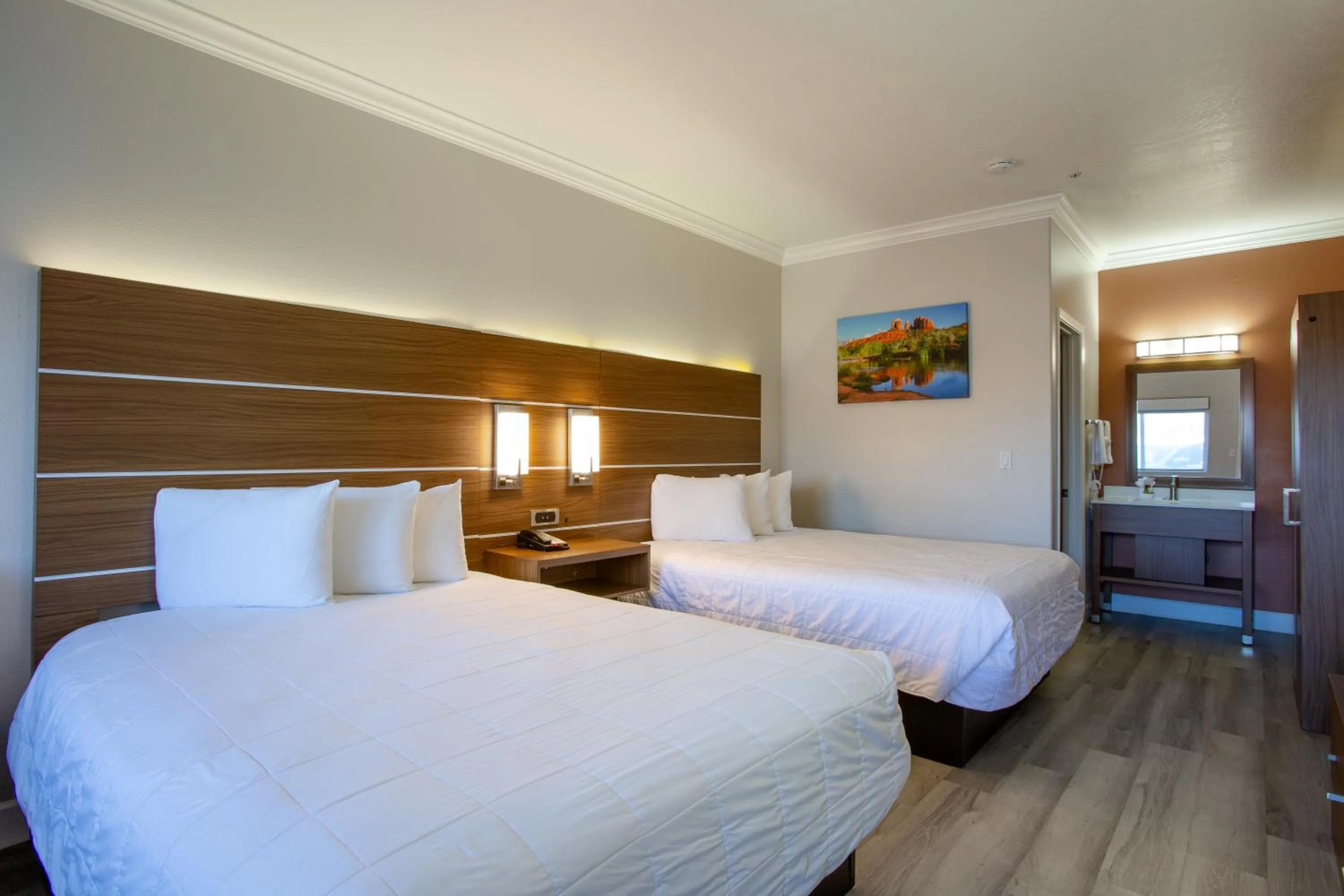 Bed in Wildflower Inn at Bell Rock