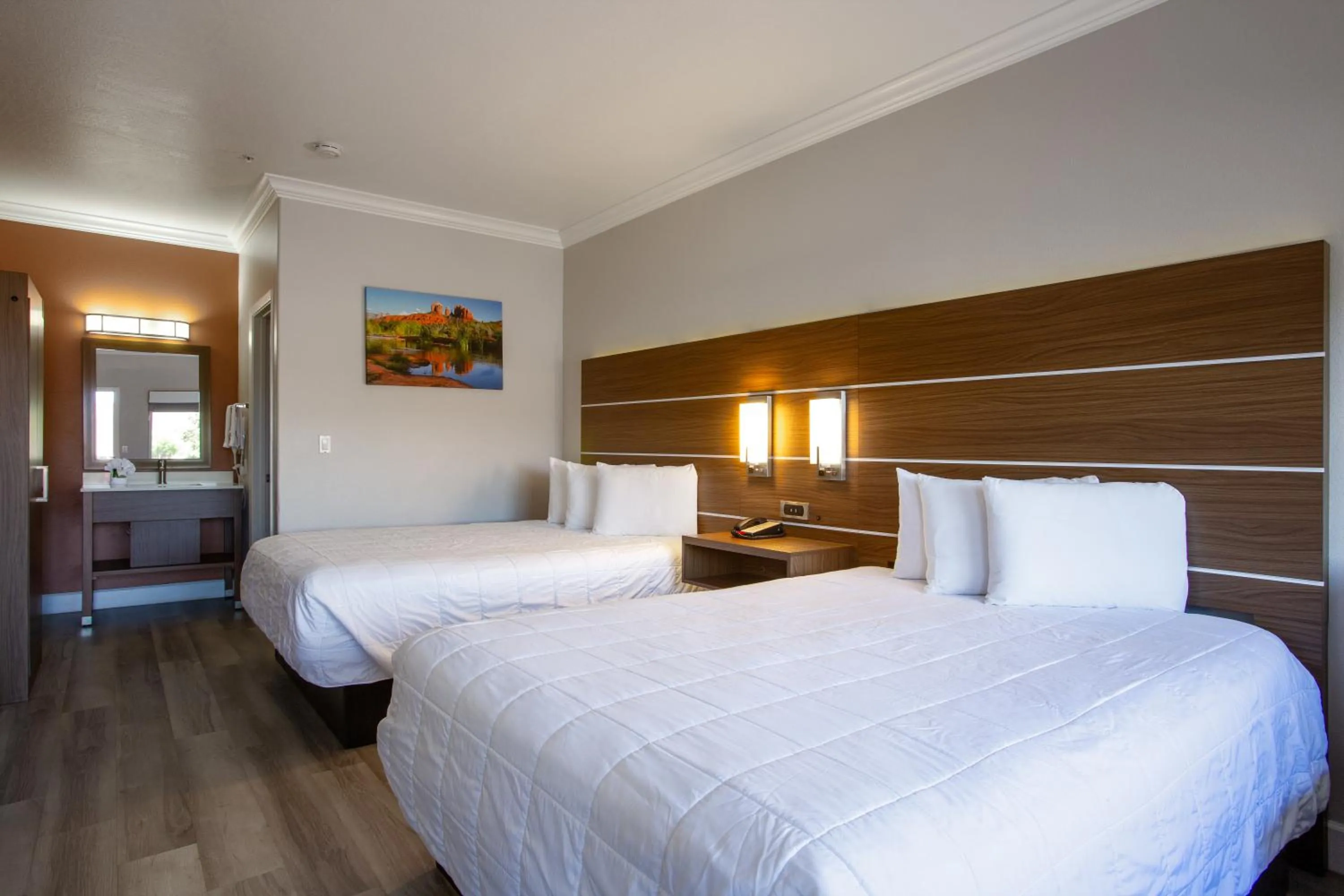 Bed in Wildflower Inn at Bell Rock