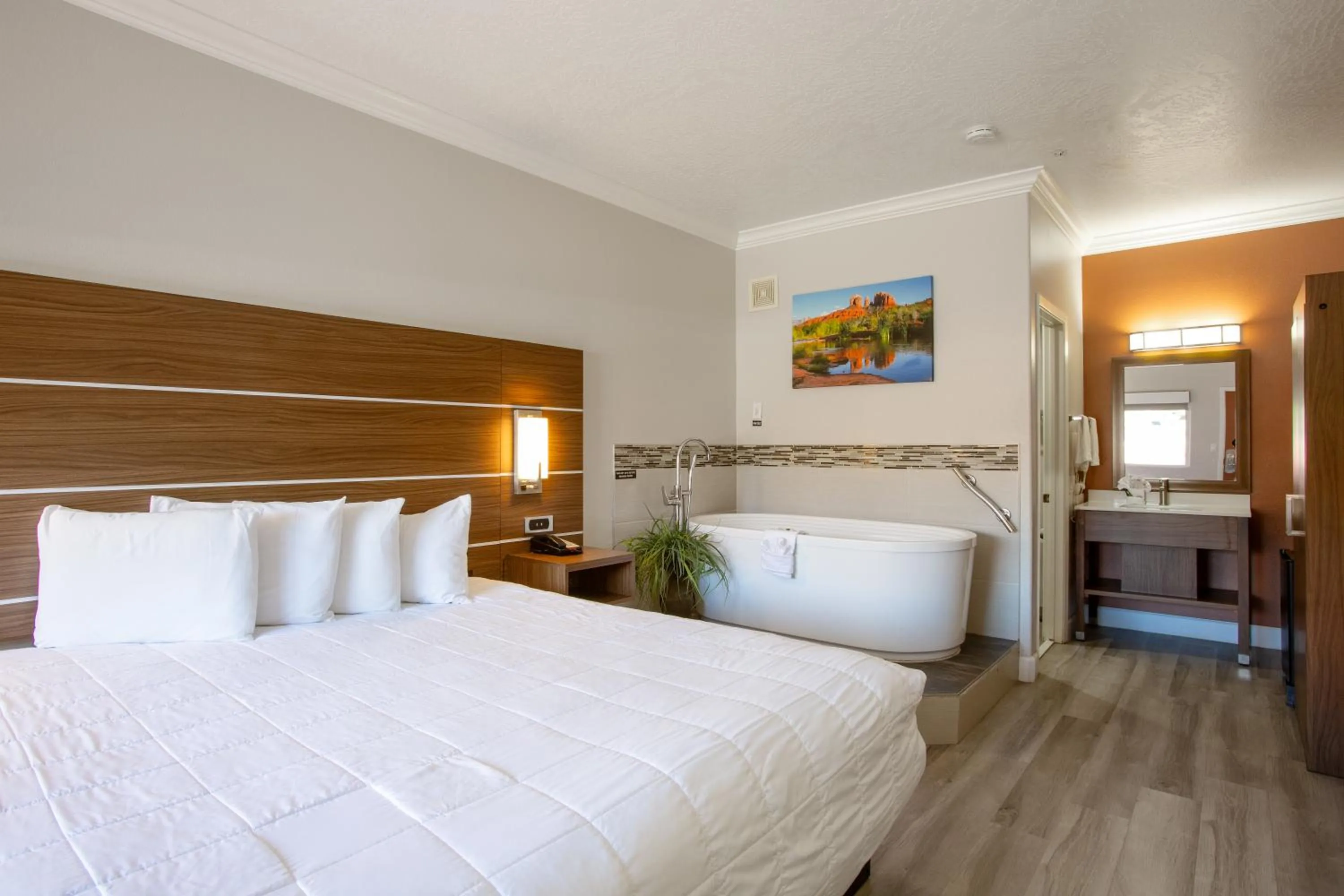 Bed in Wildflower Inn at Bell Rock