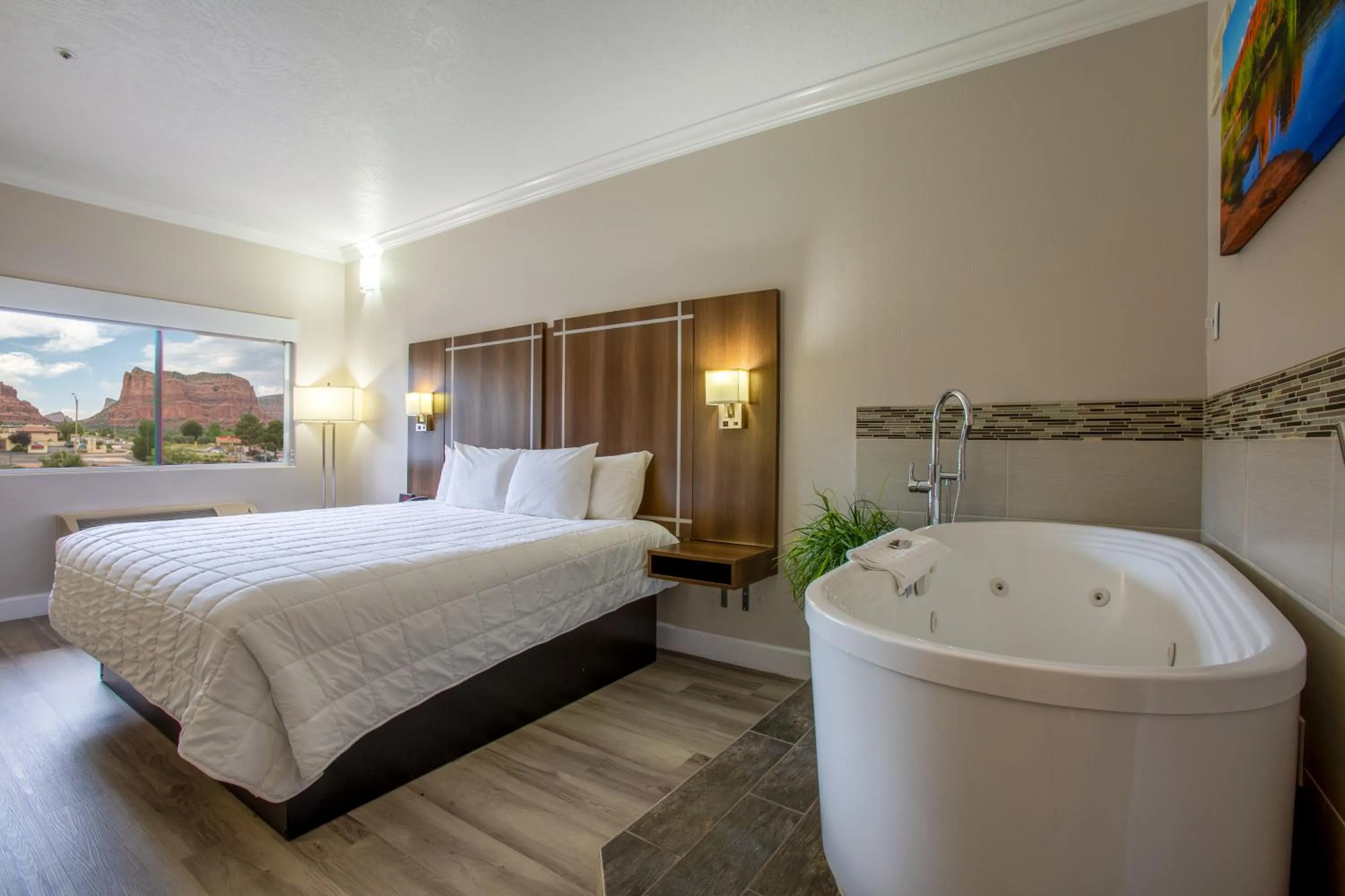 Bed in Wildflower Inn at Bell Rock