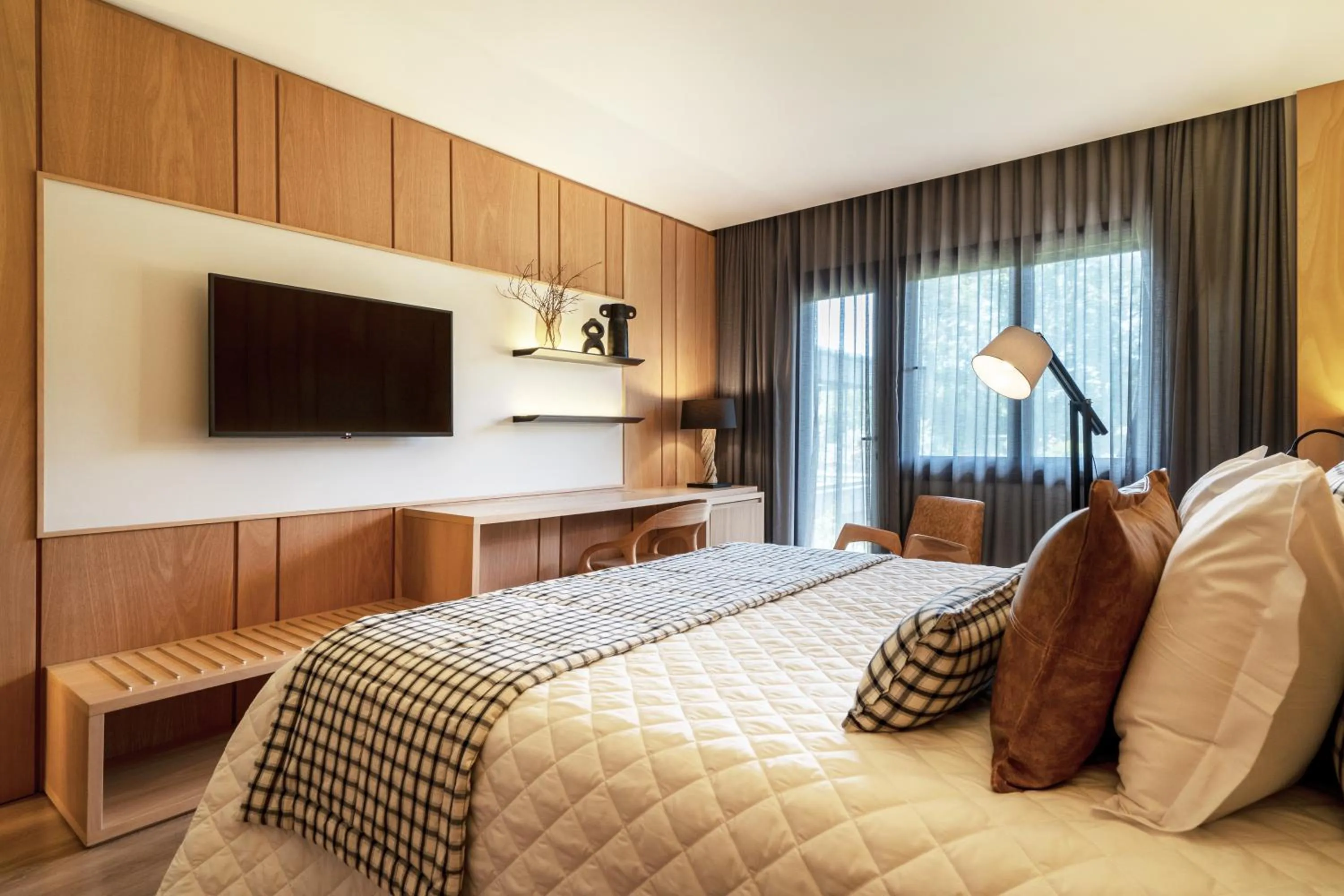 Bedroom, Bed in Hotel Alpestre