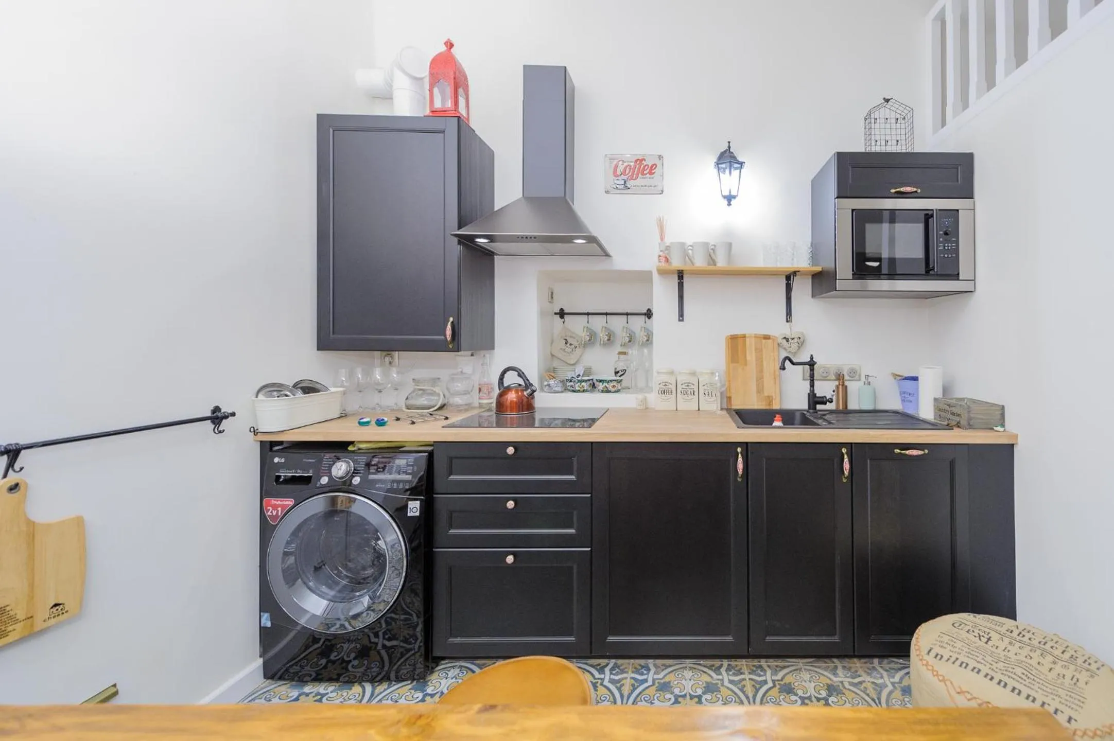 Kitchen or kitchenette in Pinkova Apartments