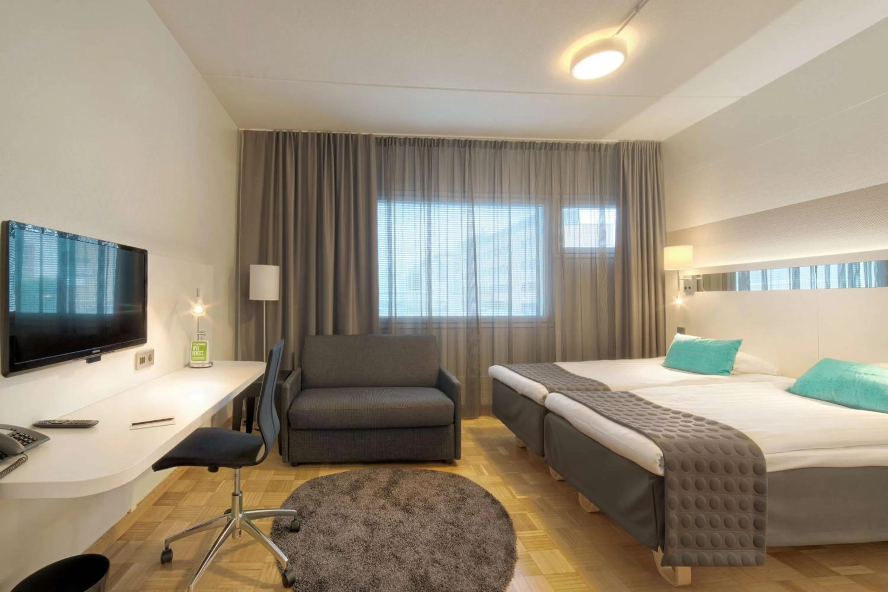 Bedroom, Bed in Scandic Pori