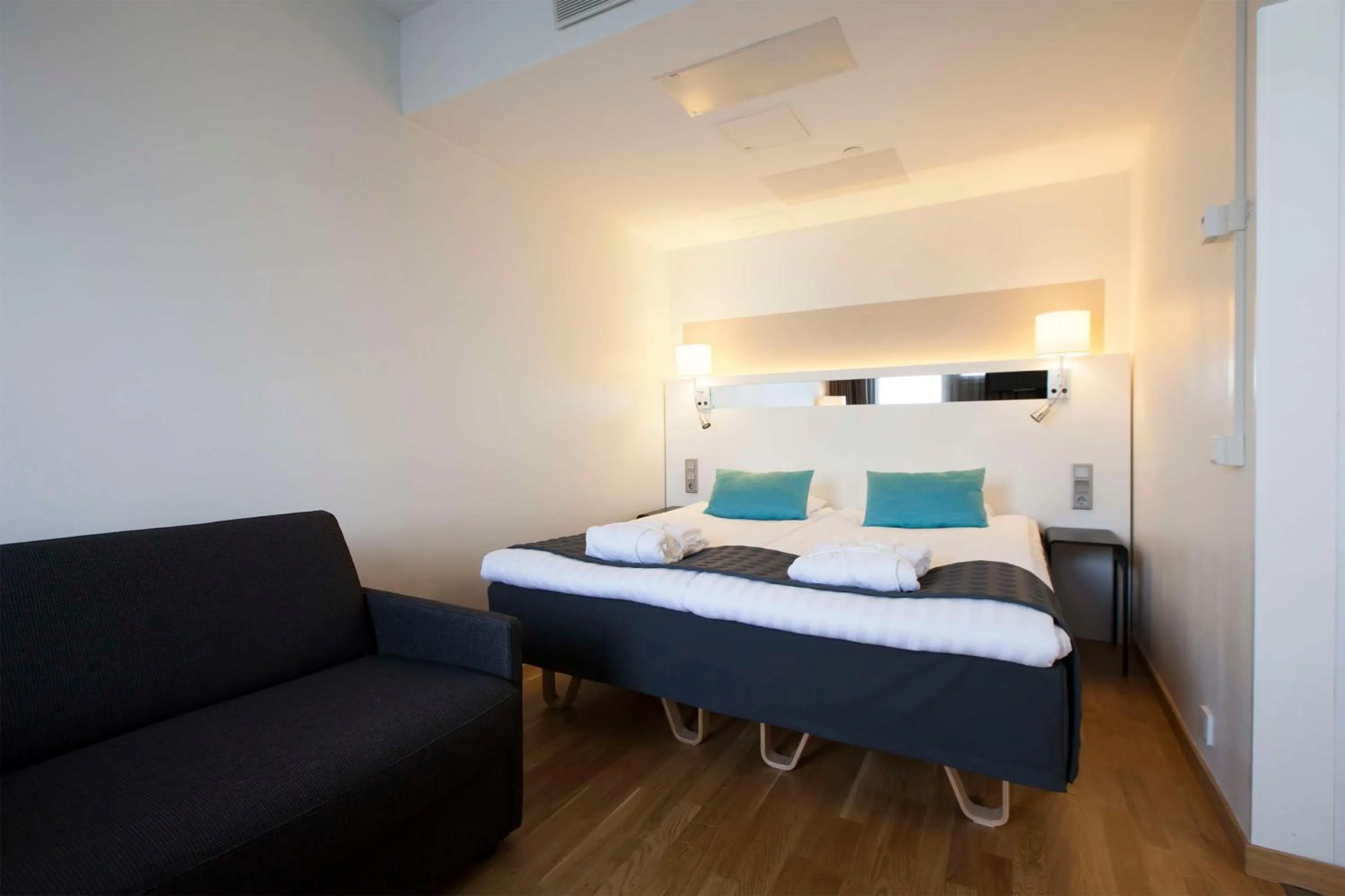 Bedroom, Bed in Scandic Pori