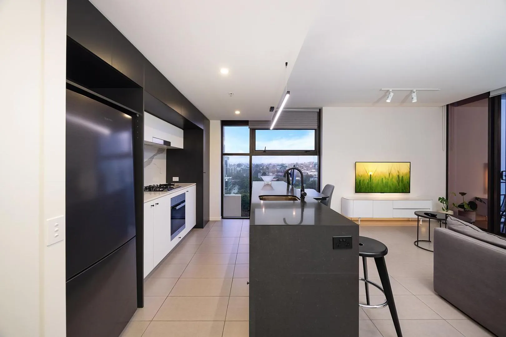 kitchen in Opera Apartments South Brisbane