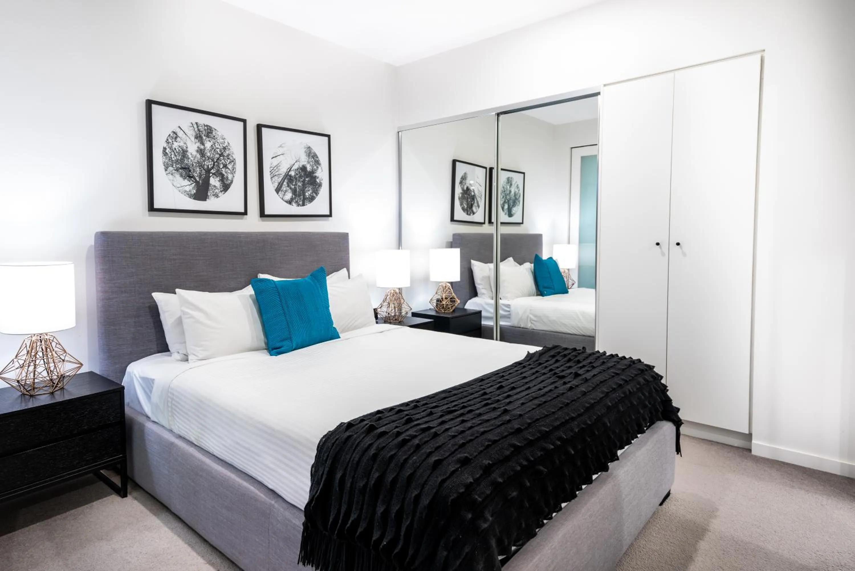 Bedroom, Bed in Opera Apartments South Brisbane