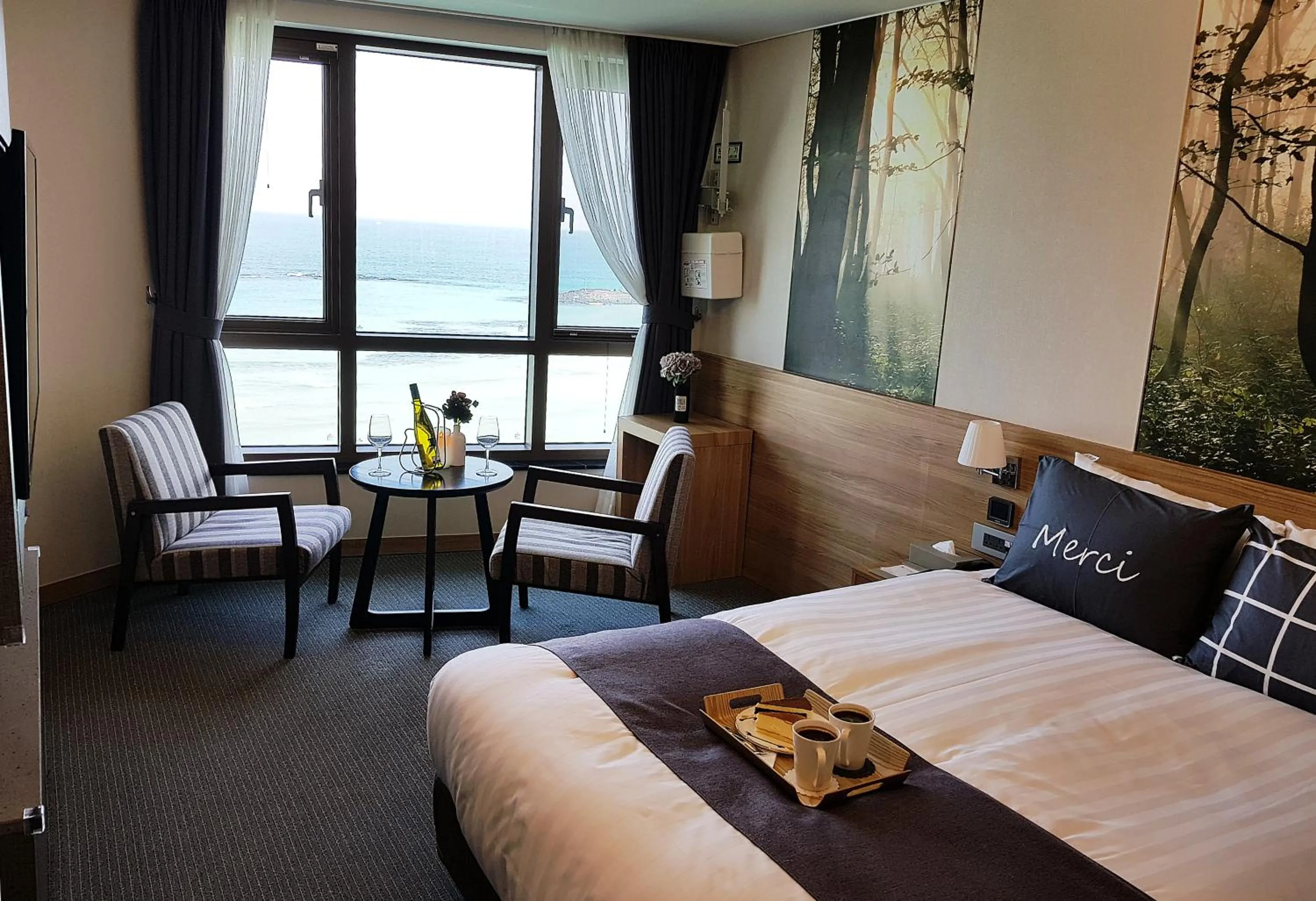 Sea view in Utop Ubless Hotel Jeju