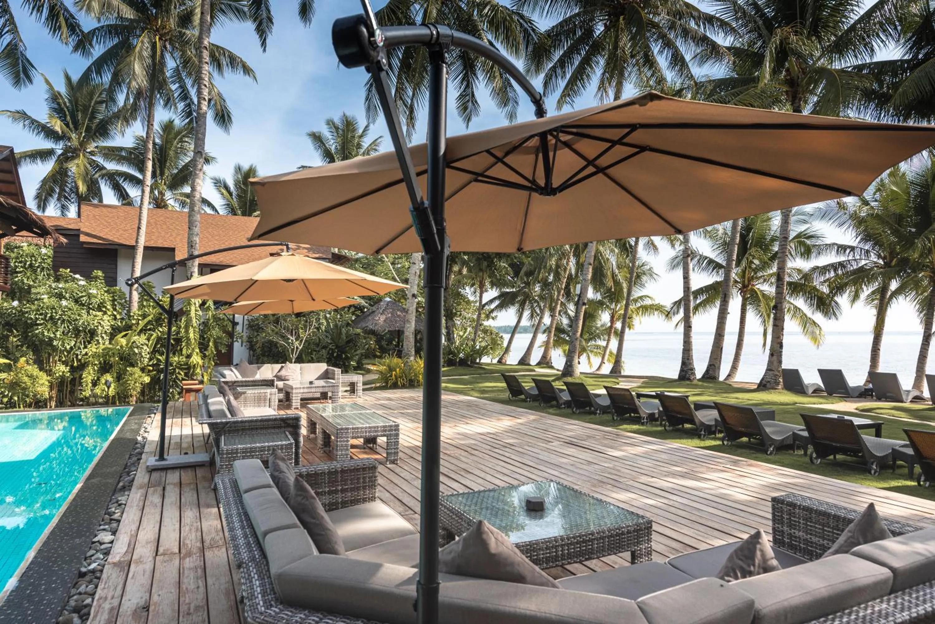 Pool view in Siargao Island Villas